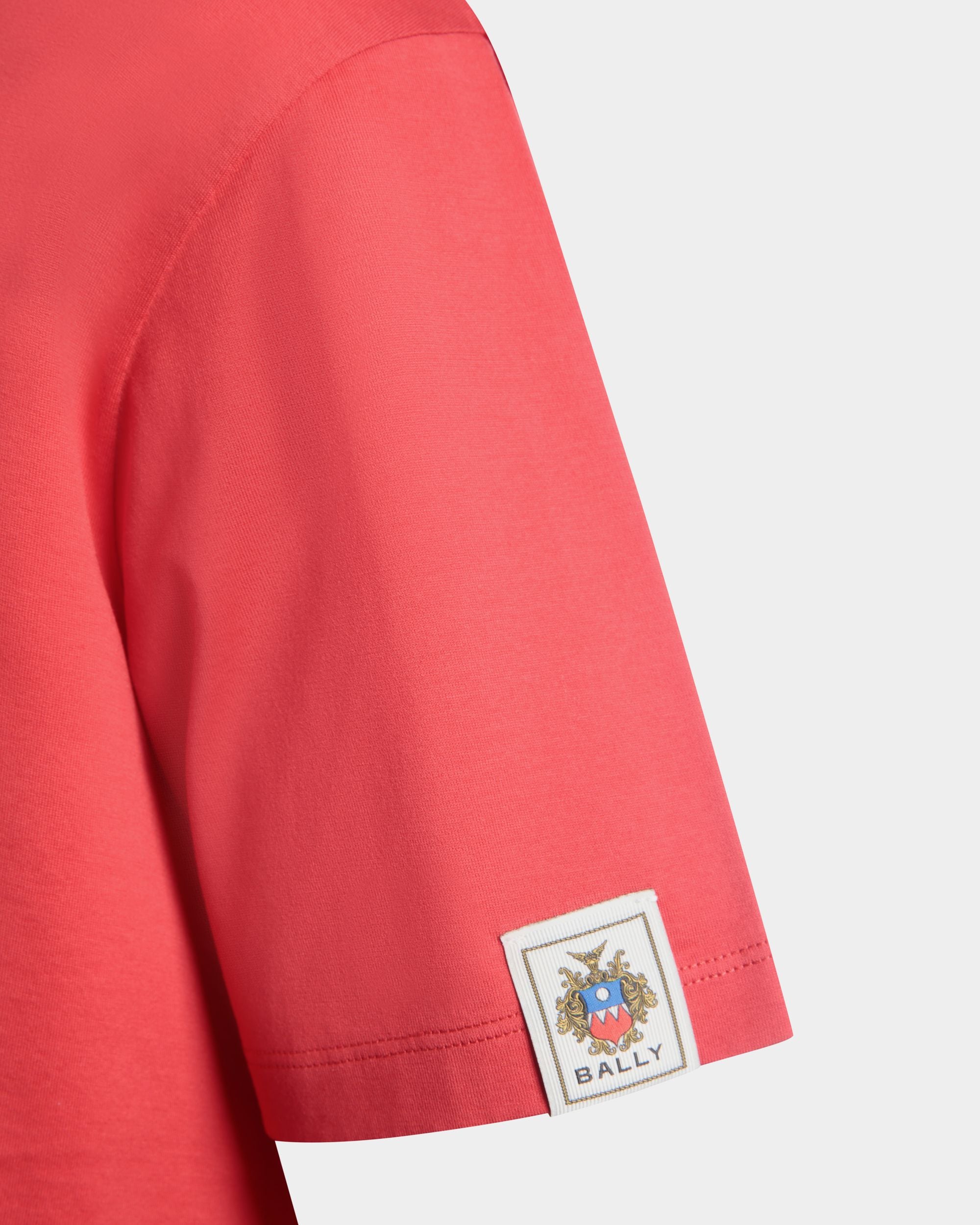 T-Shirt Aus Roter Baumwolle Mit Bally-Crest-Wappen - Herren - Bally - 02
