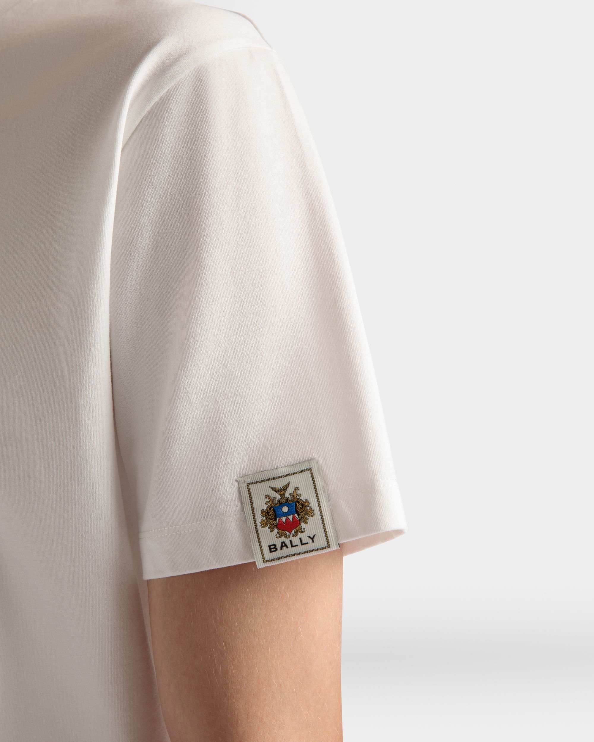 T-Shirt Aus Baumwolle In Weiß - Herren - Bally - 04