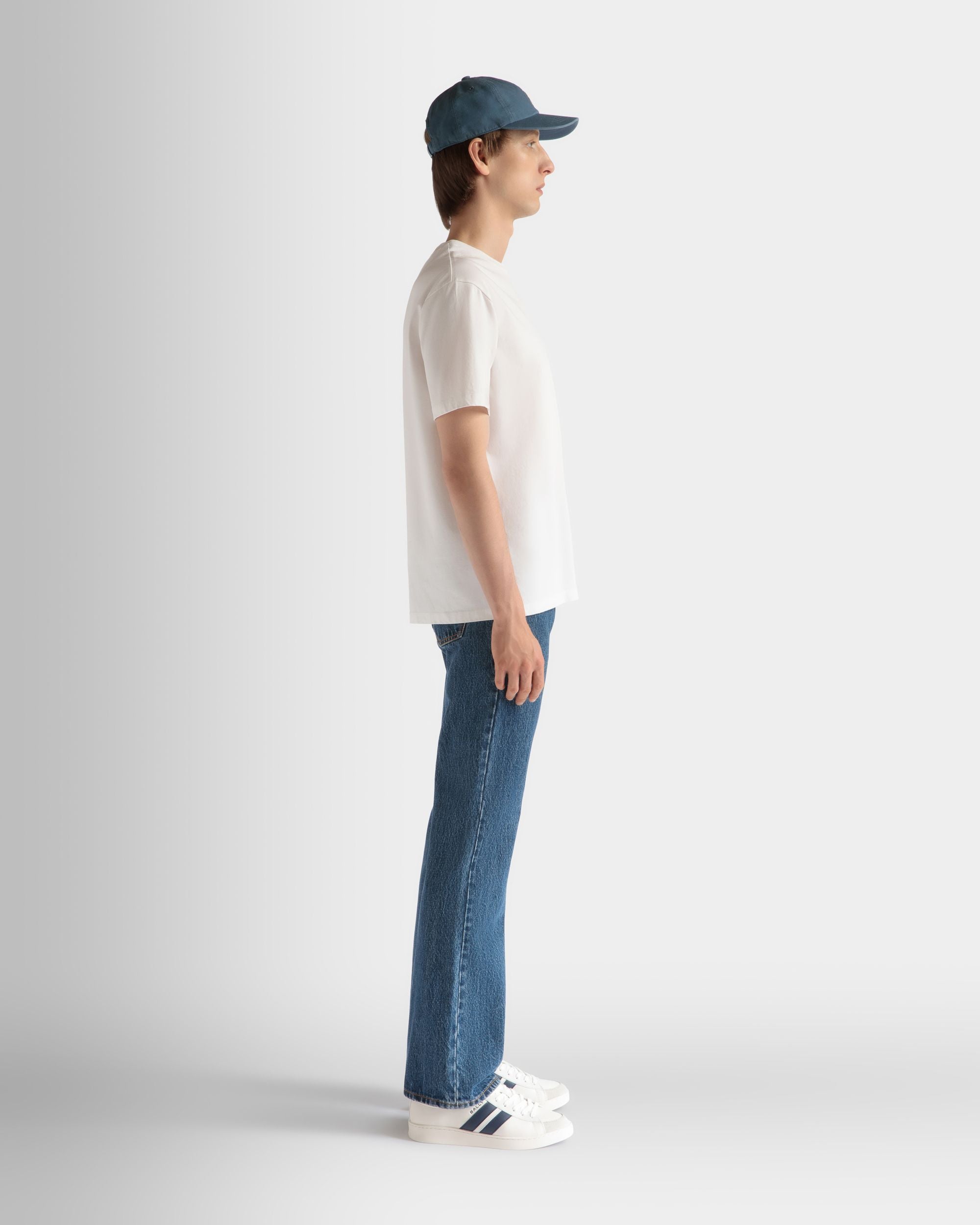 T-Shirt Aus Baumwolle In Weiß - Homme - Bally - 05