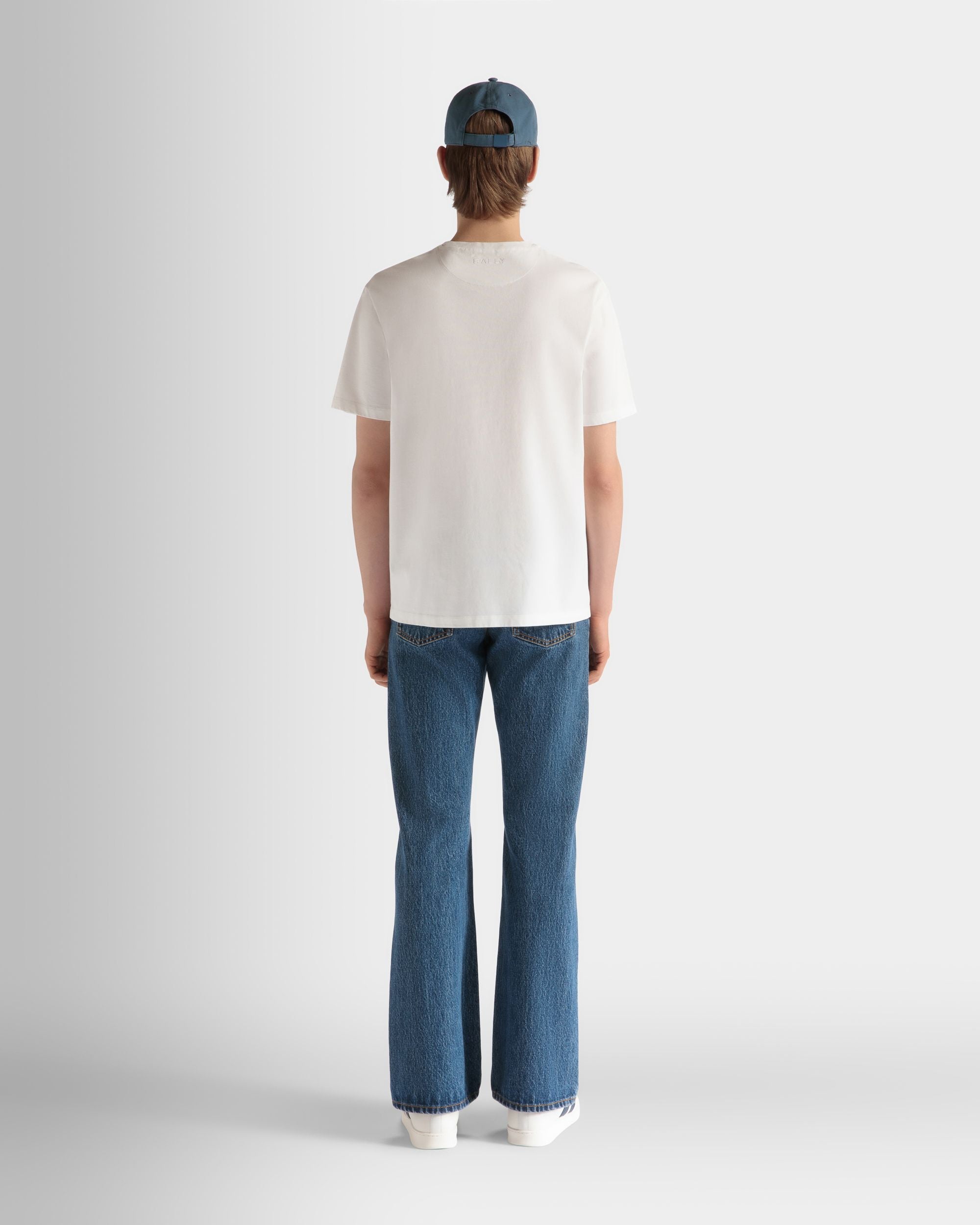 T-Shirt Aus Baumwolle In Weiß - Homme - Bally - 06