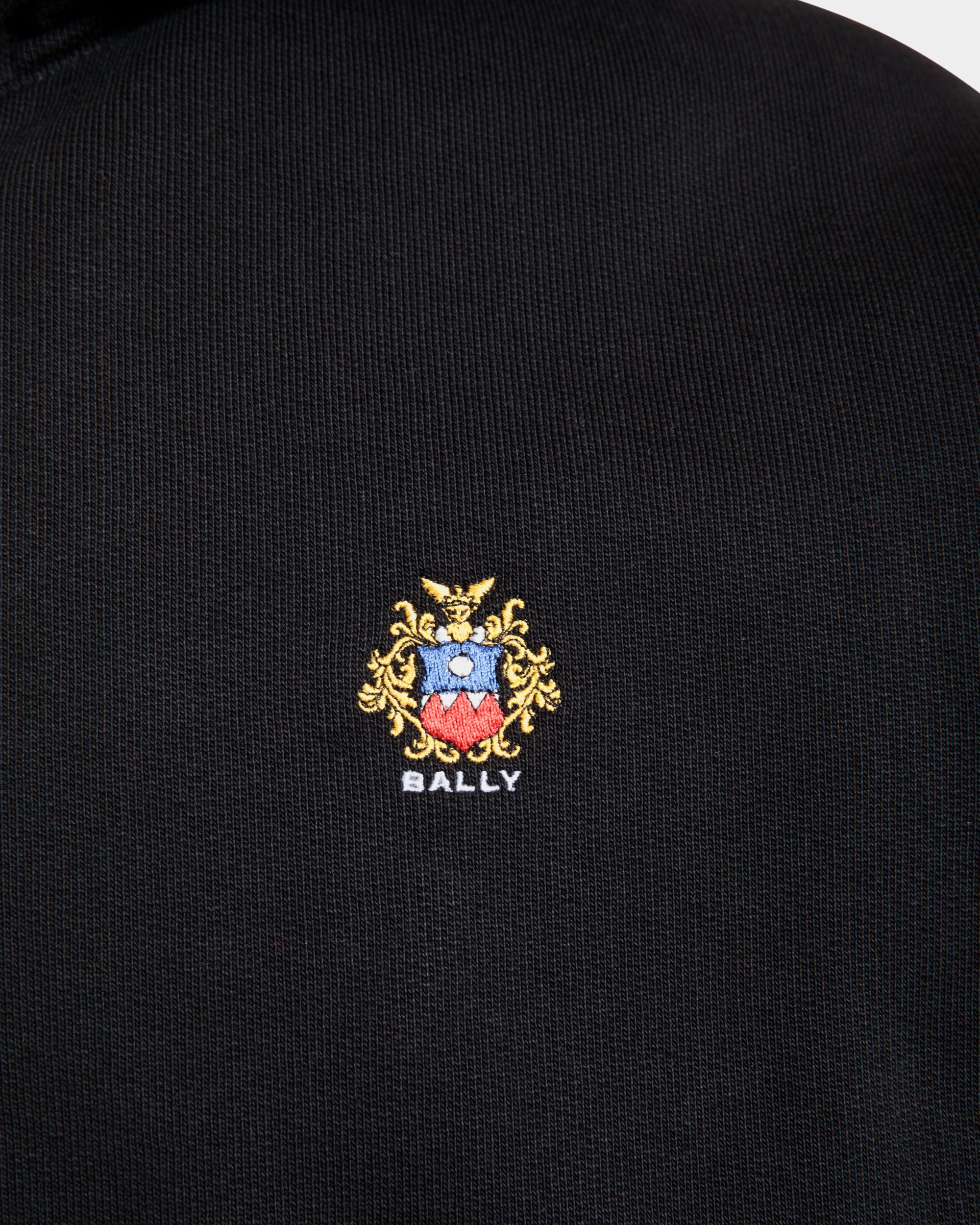 Maglia Con Cappuccio In Cotone Nero Con Logo Bally Crest - Uomo - Bally - 02