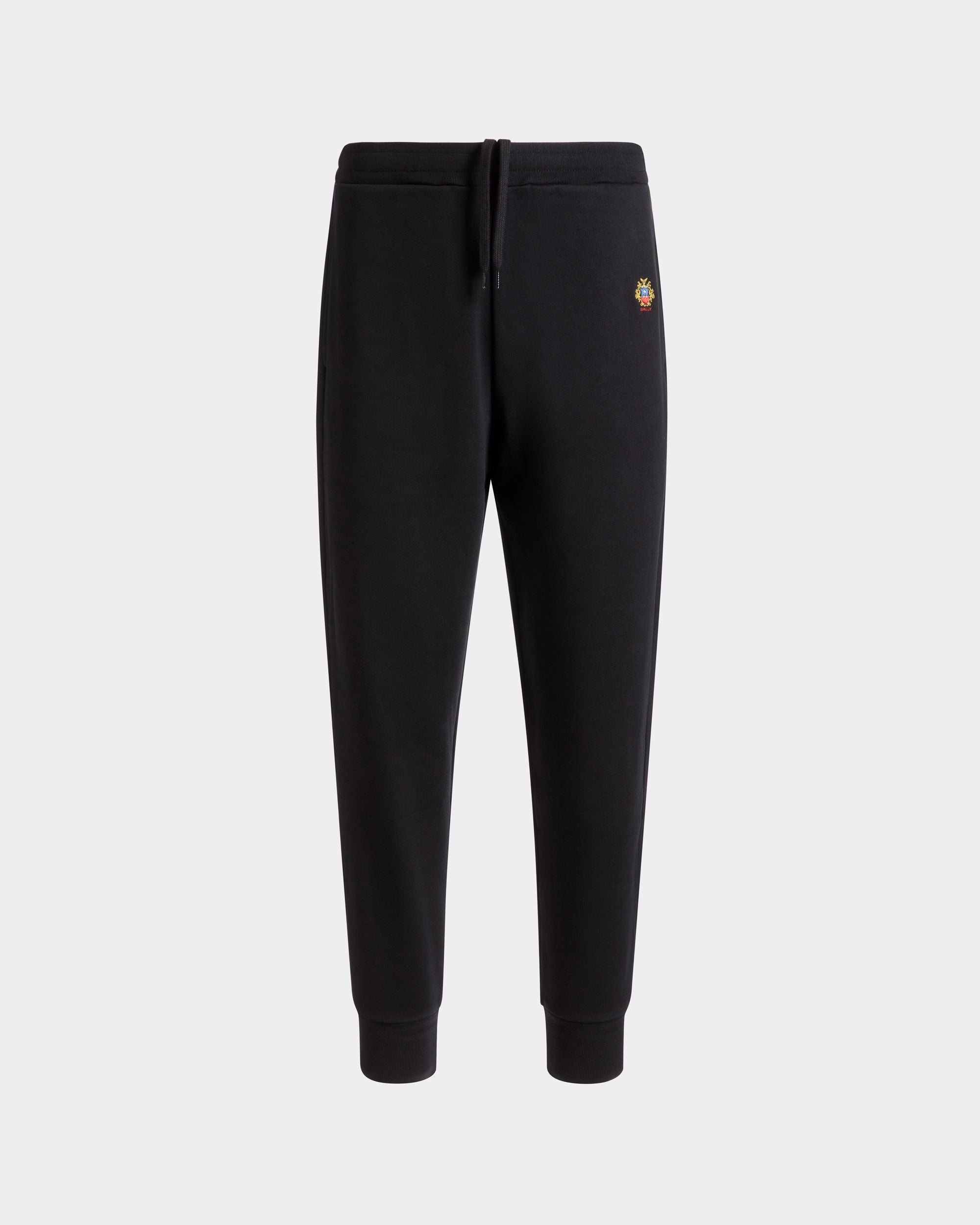 Sweatpants With a Bally Crest Logo In Black Cotton - Men's - Bally - 01