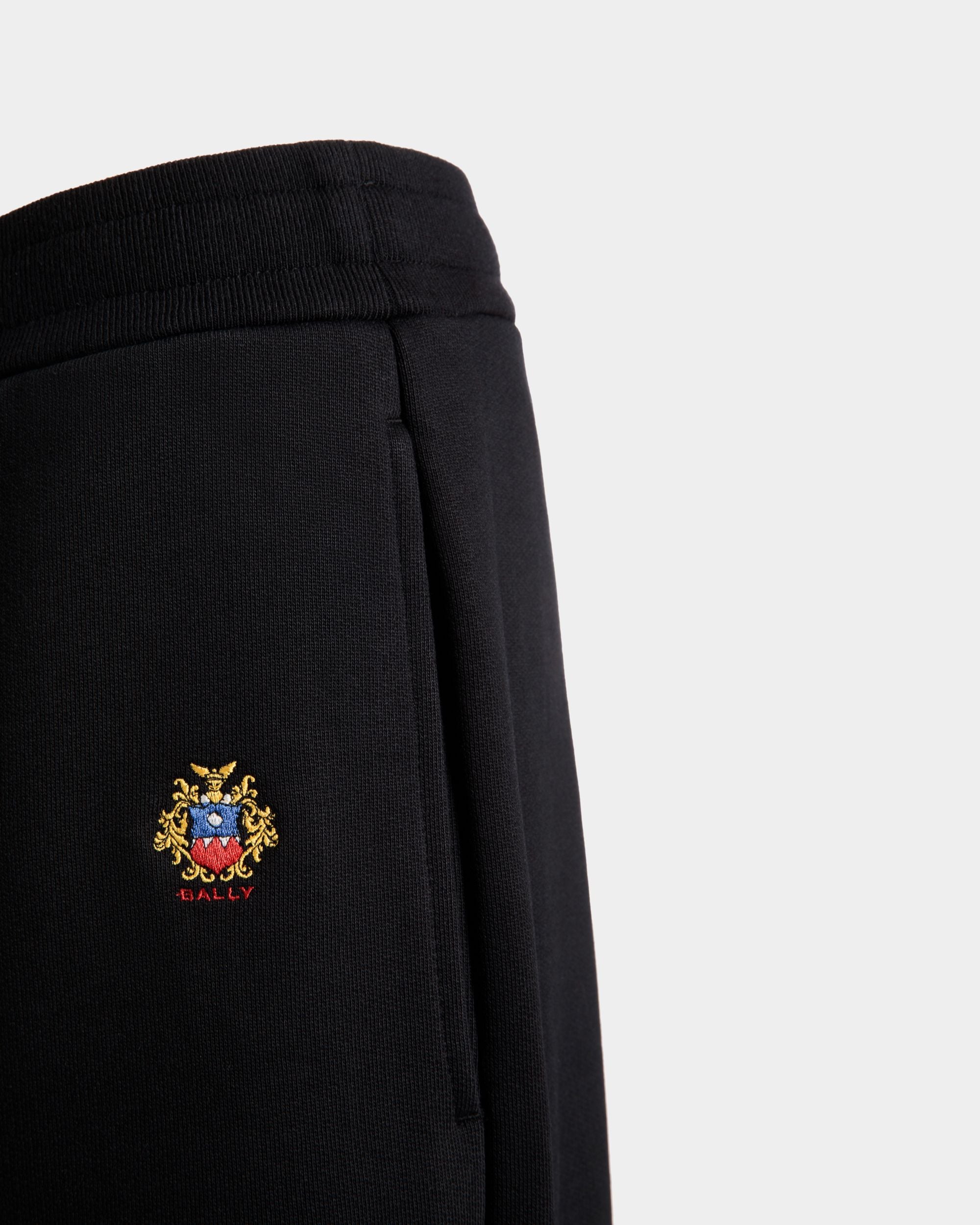Sweatpants With a Bally Crest Logo In Black Cotton - Men's - Bally - 02