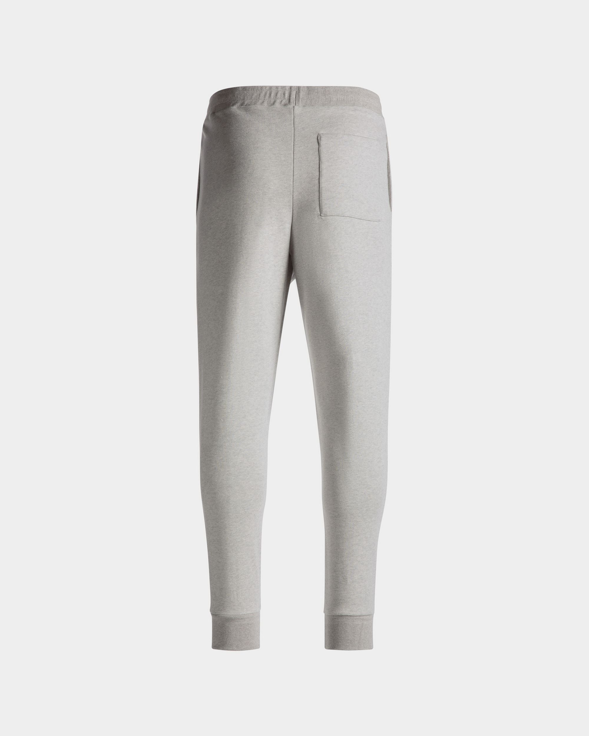 Sweatpants With a Bally Crest Logo In Grey Melange Cotton - Men's - Bally - 08