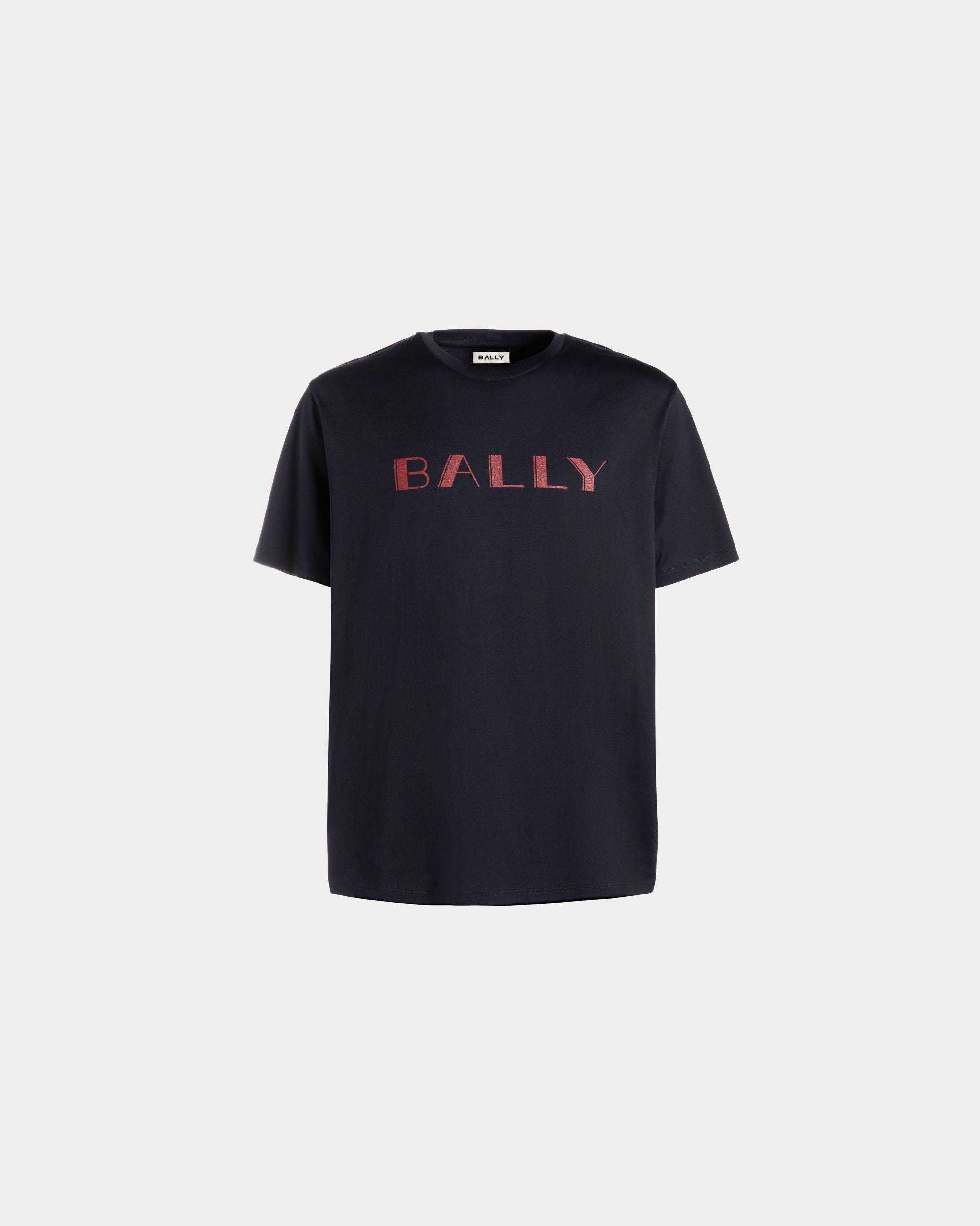 Summer Capsule T-Shirt Aus Baumwolle In Marineblau - Herren - Bally - 01