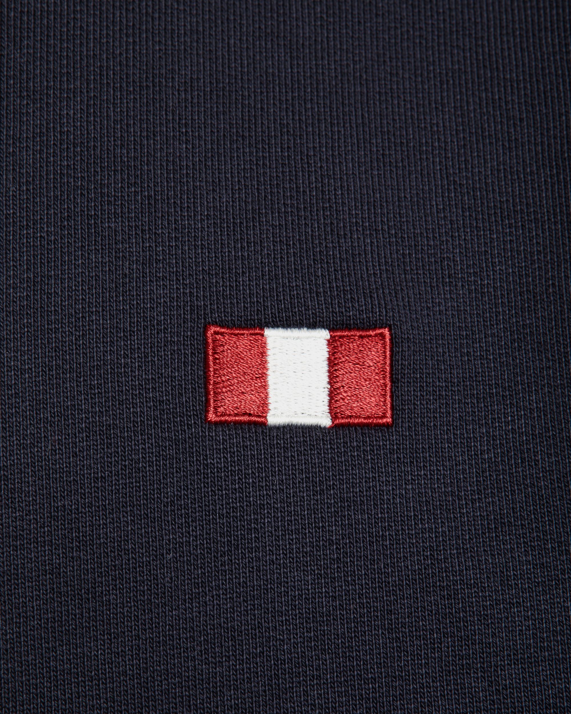 Crewneck Sweatshirt With a Bally Flag in Navy Blue Cotton - Men's - Bally - 04