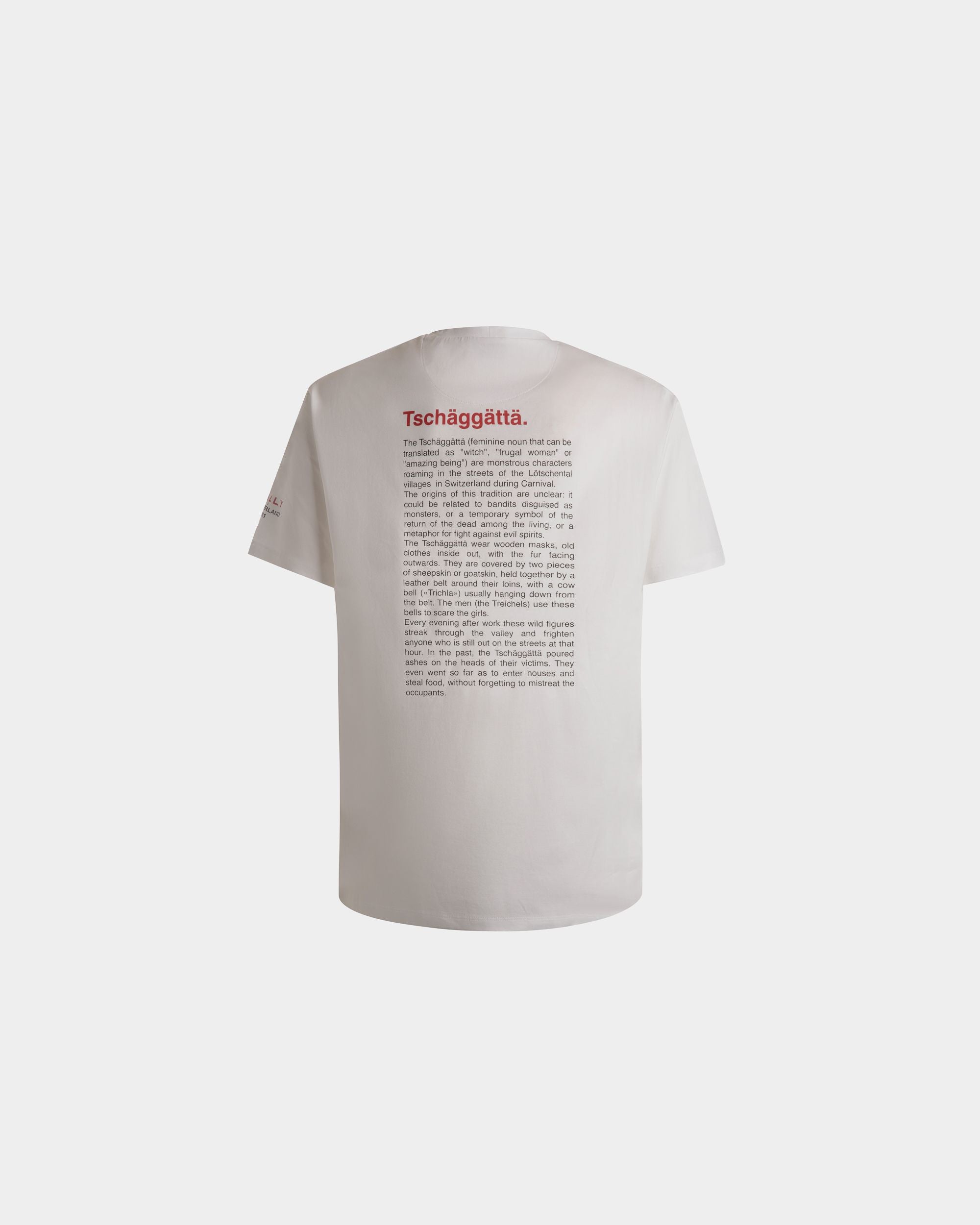 T-Shirt With Forest Mask In White Cotton - Men's - Bally - 07