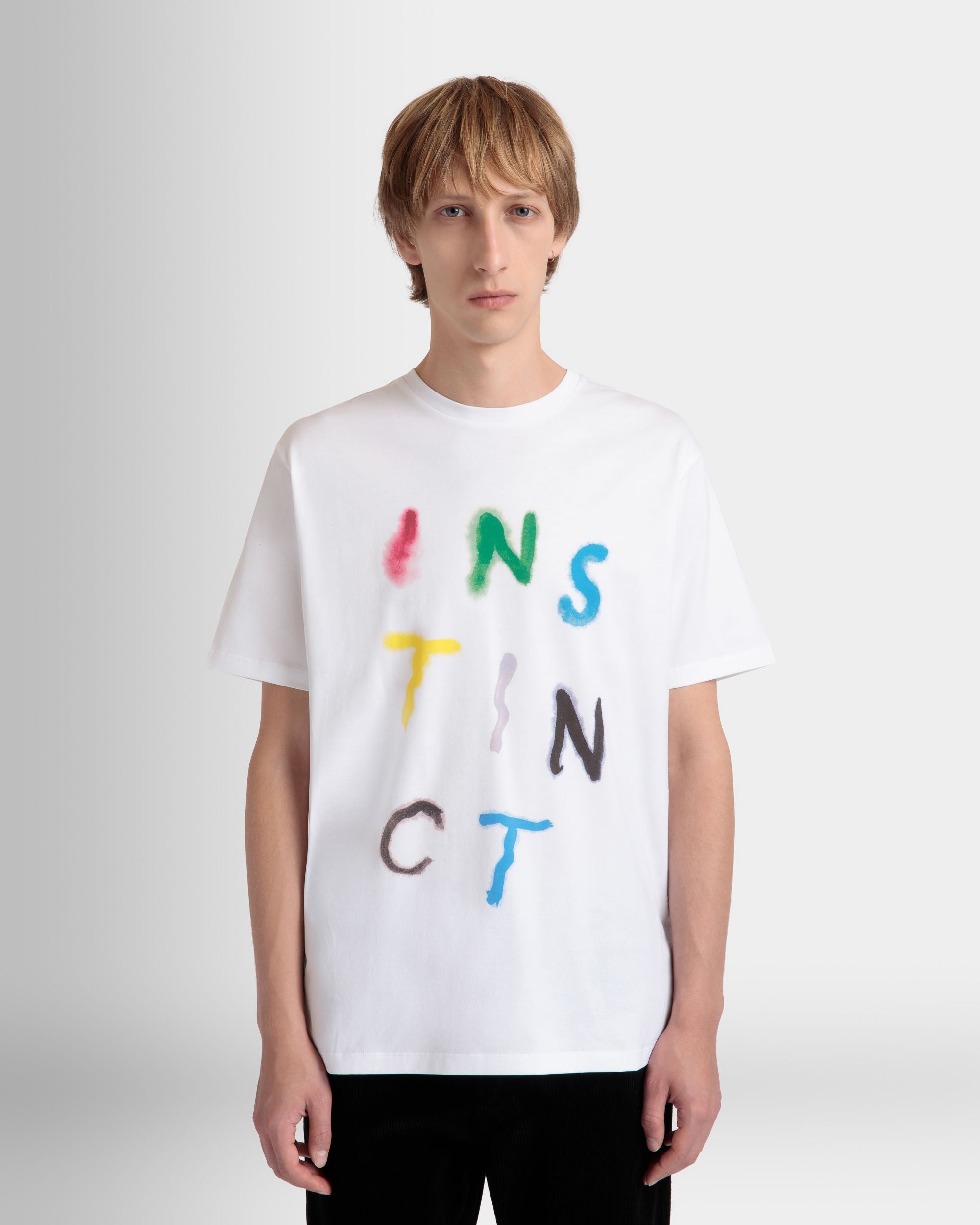 T-Shirt Bally Instinct In White Cotton - Men's - Bally - 03