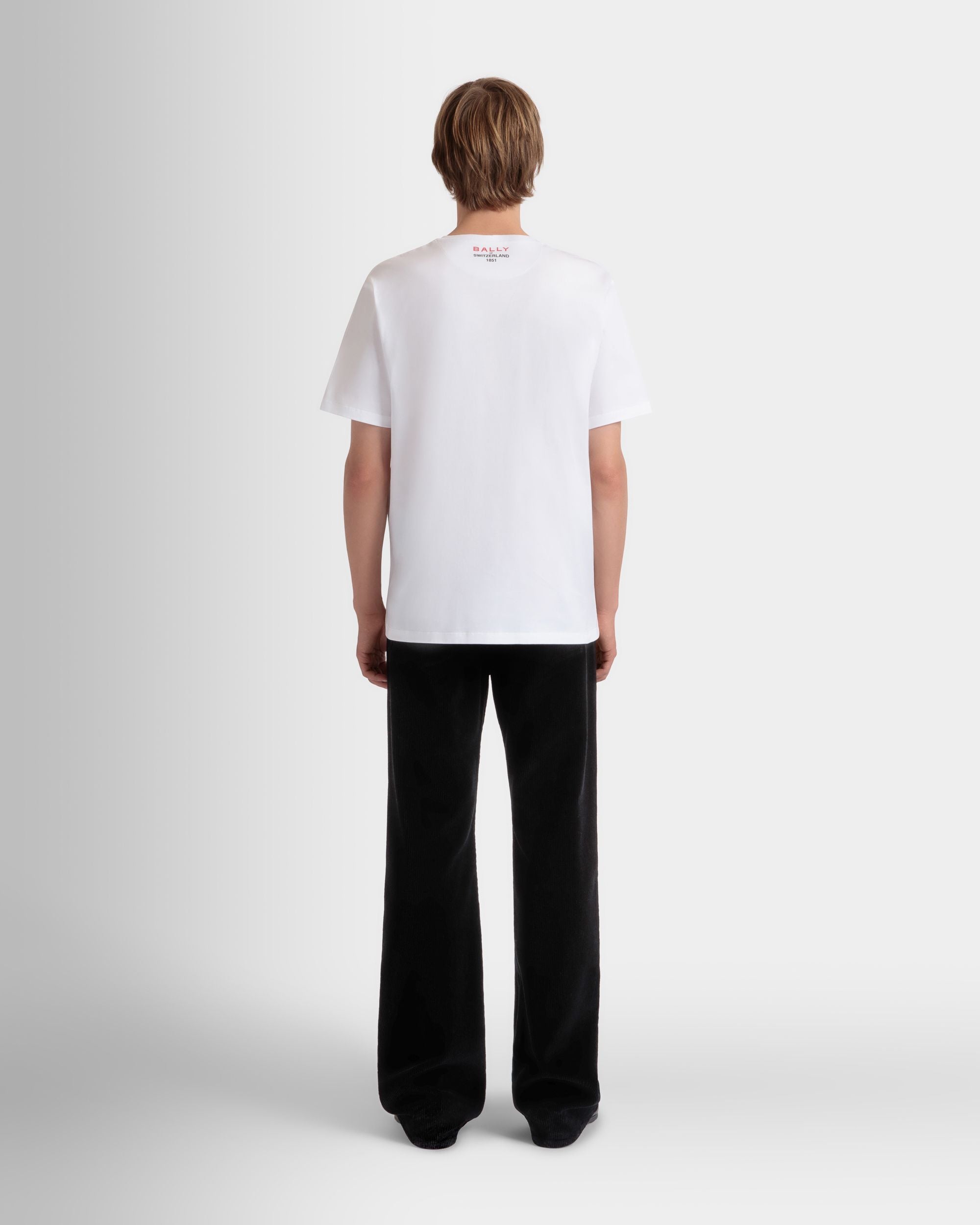 T-Shirt Bally Instinct In White Cotton - Men's - Bally - 06