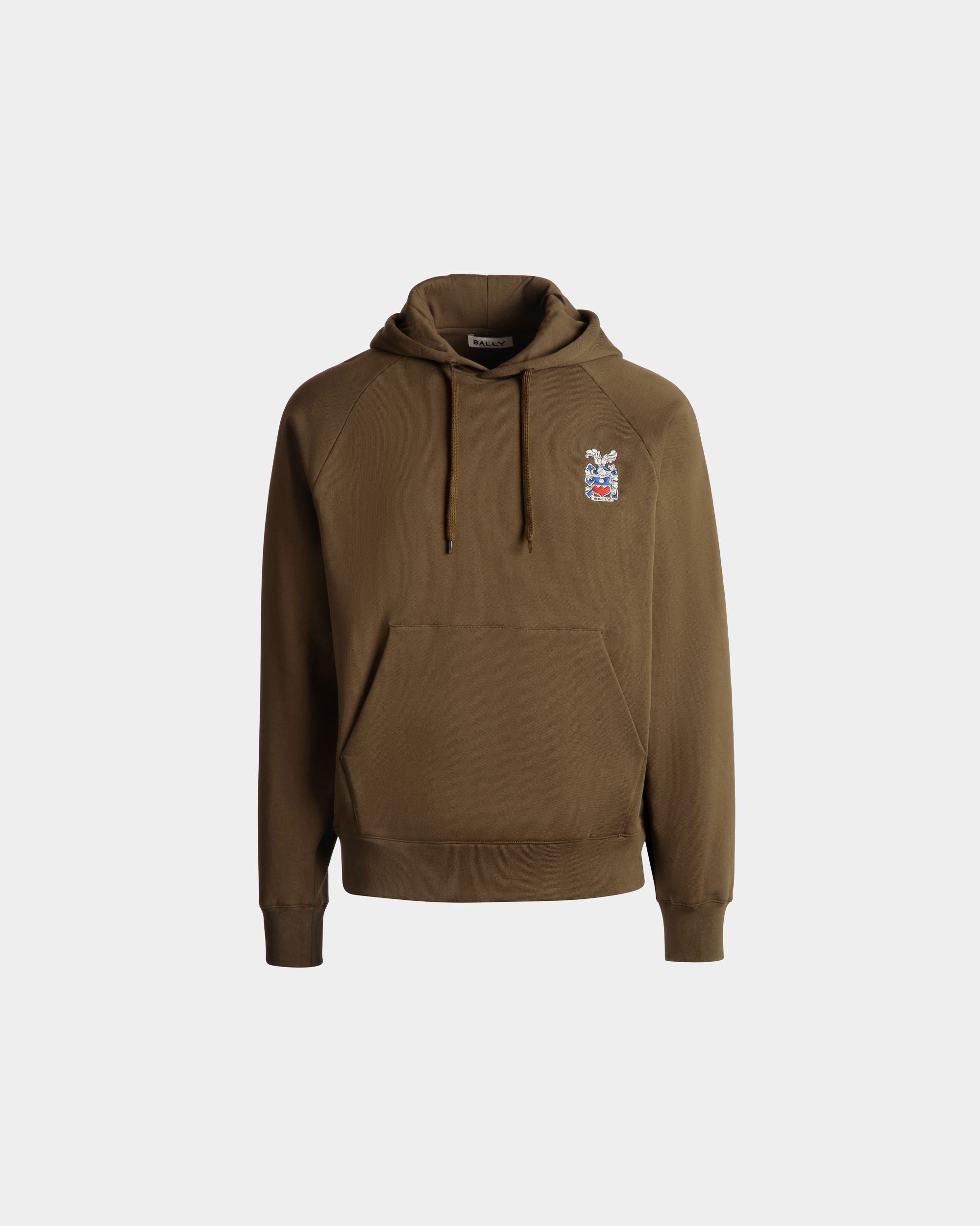 Kapuzenpullover Aus Baumwolle In Braun Mit Bally-Crest - Herren - Bally - 01