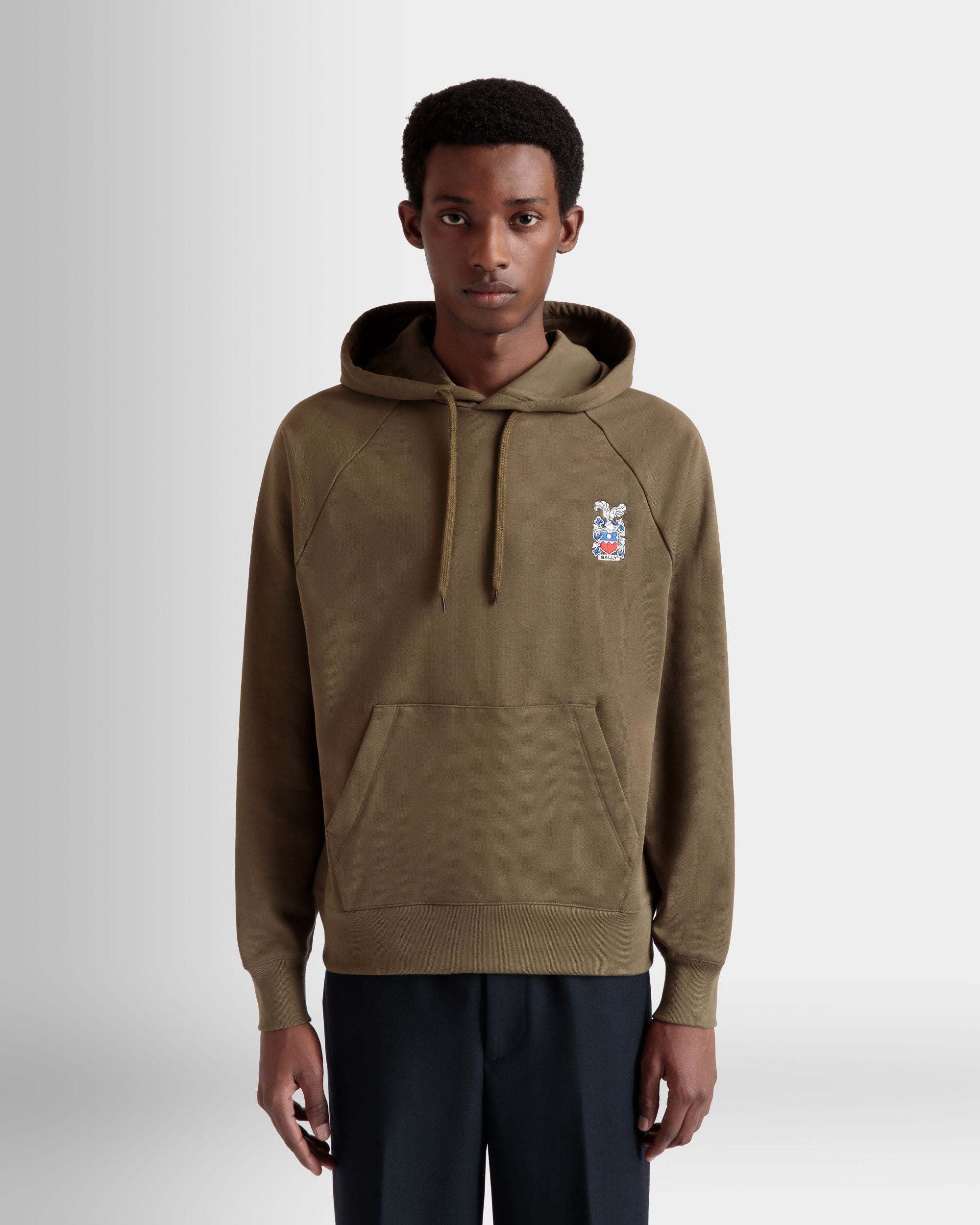 Kapuzenpullover Aus Baumwolle In Braun Mit Bally-Crest - Herren - Bally - 03