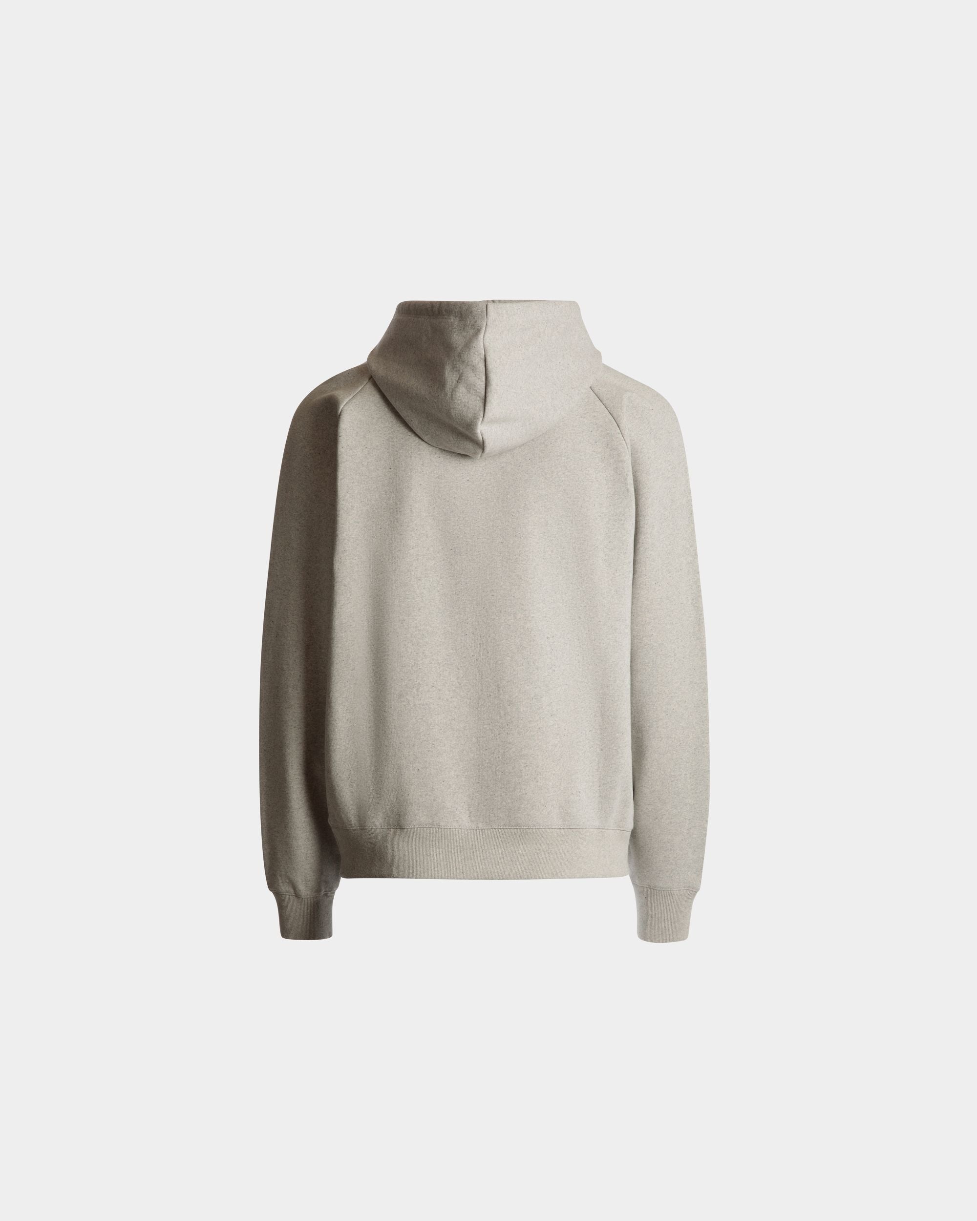 Hoodie With A Bally Crest In Grey Melange Cotton - Men's - Bally - 04