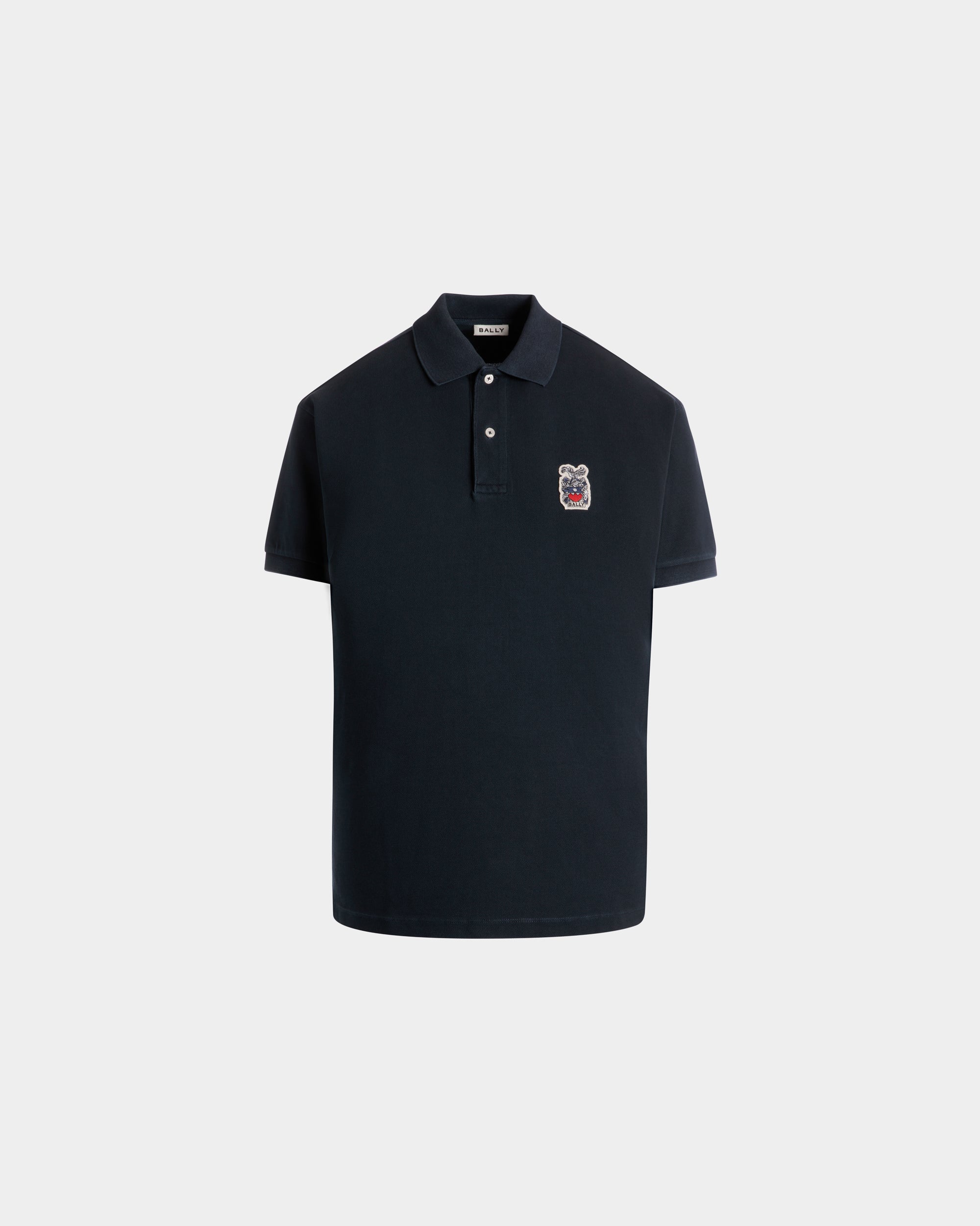 Polo En Coton Navy Blue - Homme - Bally - 01