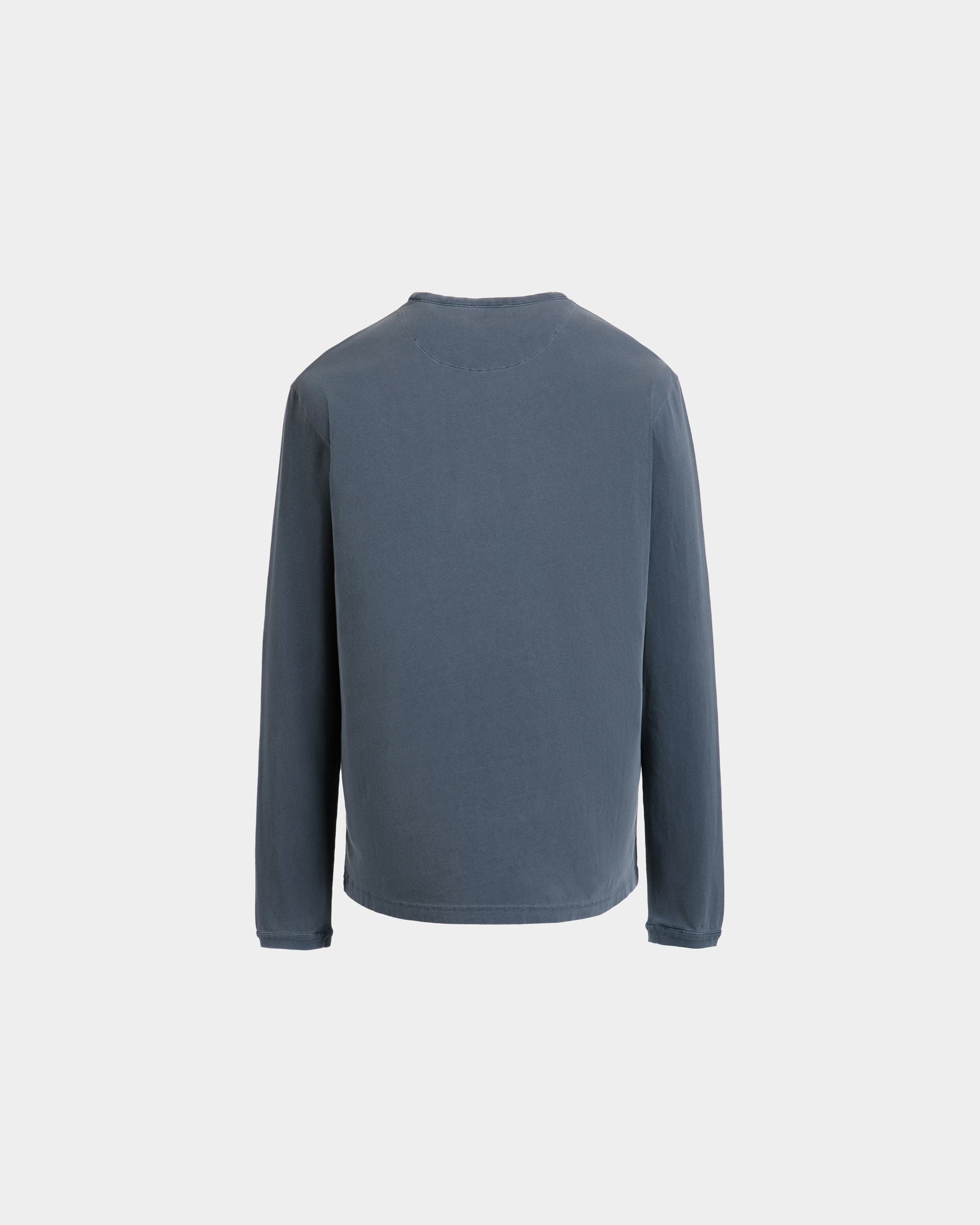 T-Shirt A Maniche Lunghe In Cotone Navy Blue - Uomo - Bally - 03