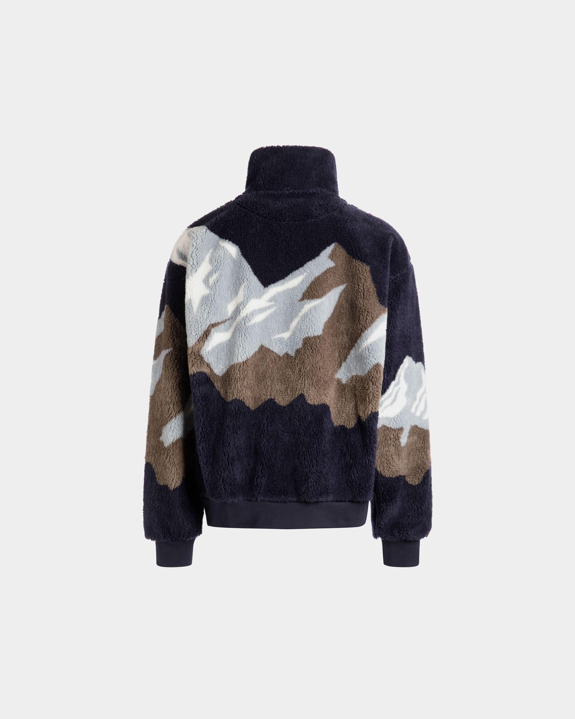 Winter Capsule Sweatshirt Mit Kurzem Reißverschluss Aus Fleece In Navy Blue - Herren - Bally - 06