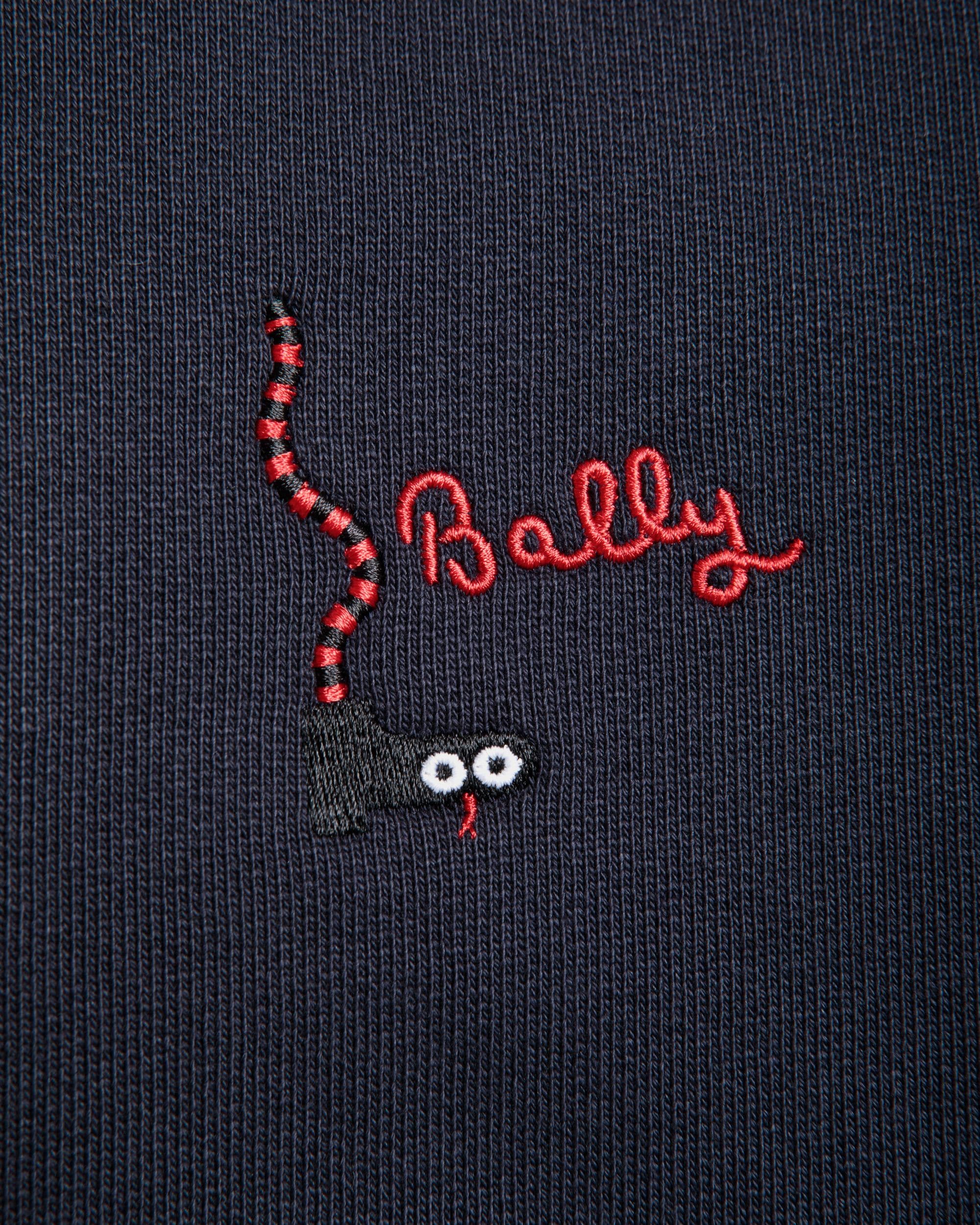 Sweat-Shirt À Capuche En Coton Navy Blue - Homme - Bally - 04