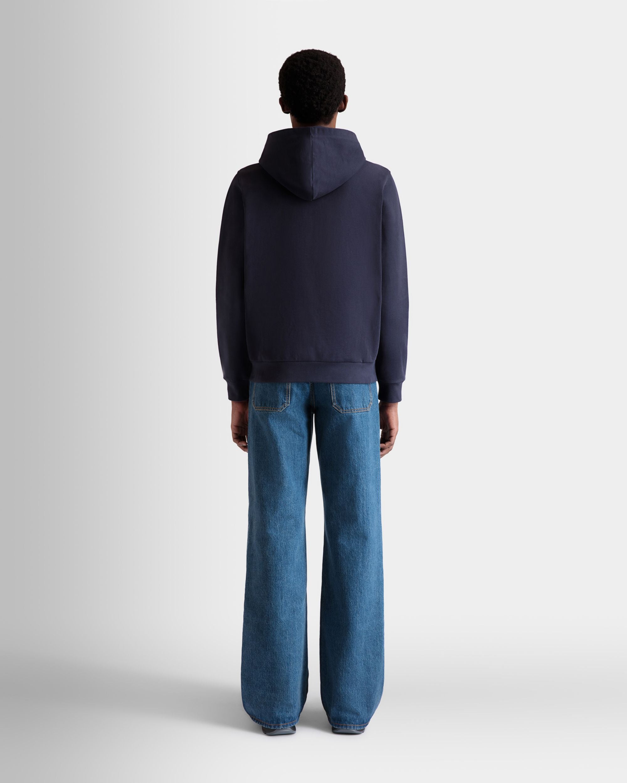 Sweat-Shirt À Capuche En Coton Navy Blue - Homme - Bally - 06