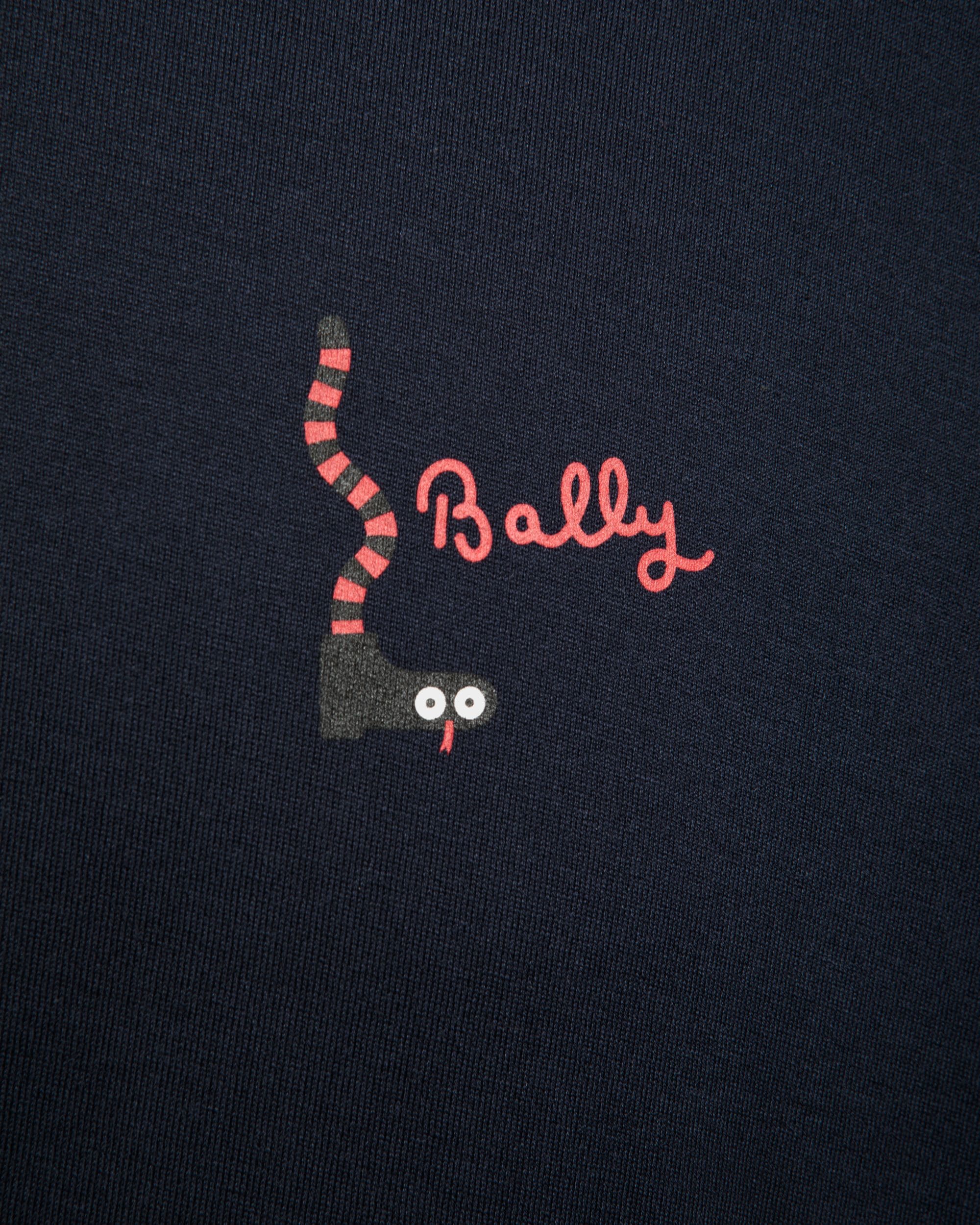 T-shirt in Navy Blue Cotton - Men's - Bally - 04