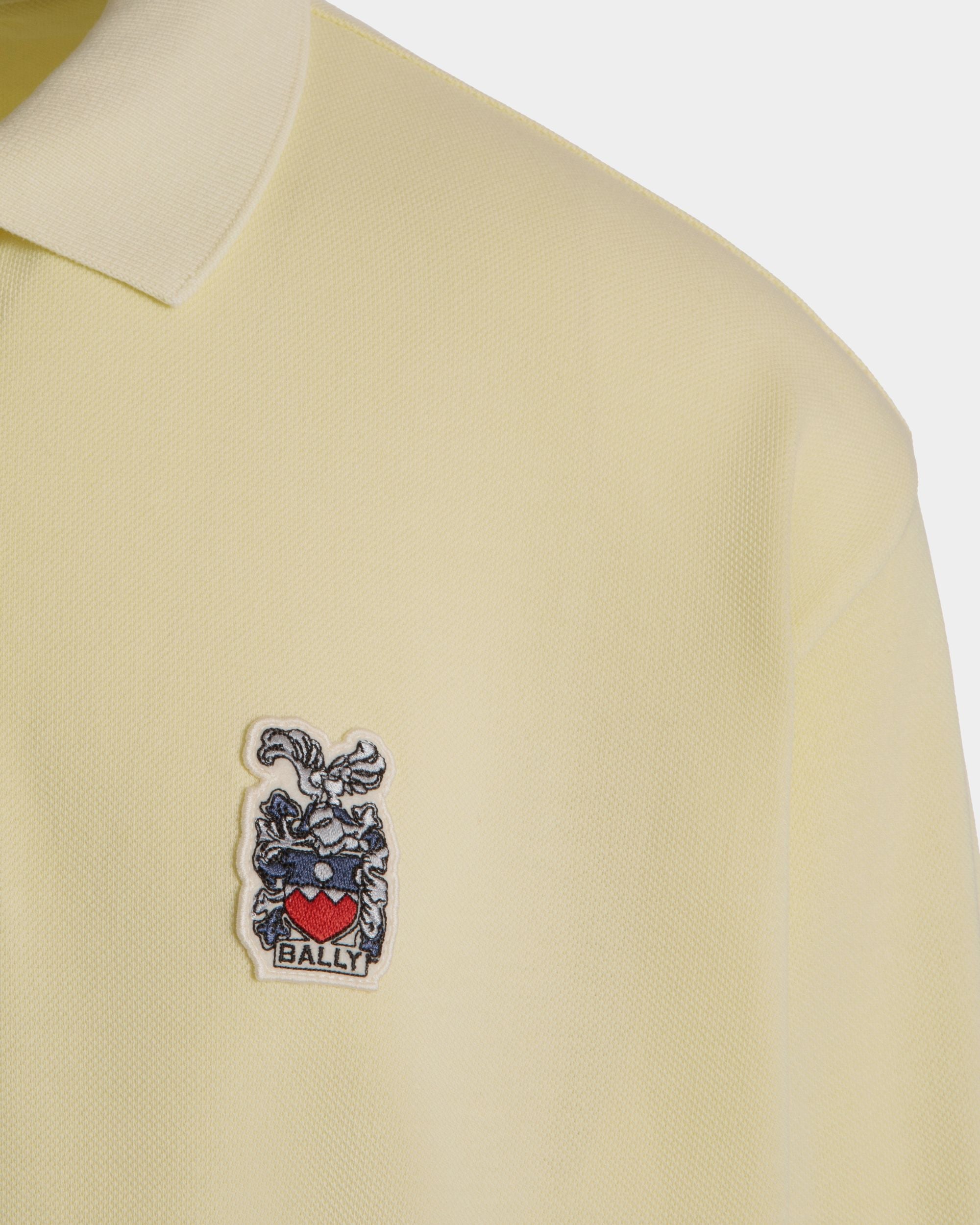 Langärmeliges Poloshirt Aus Baumwolle In Dusty Yellow - Herren - Bally - 02