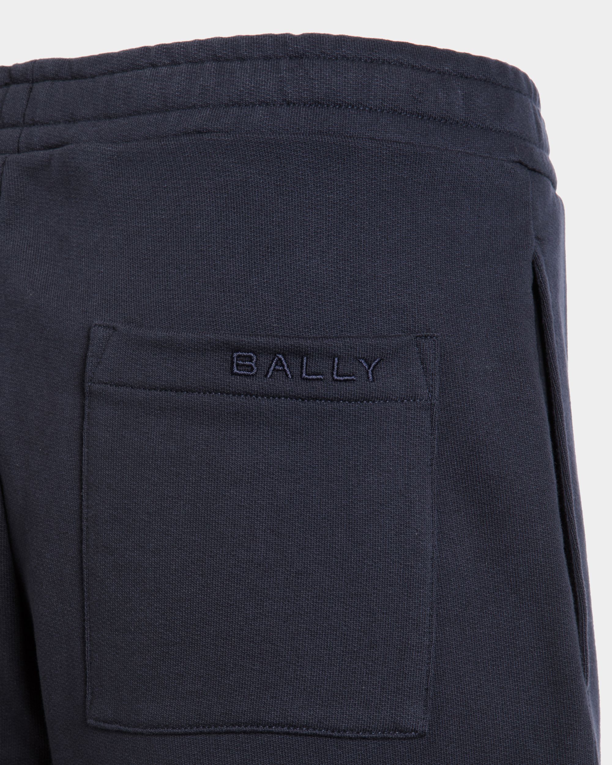 Sweatpants With a Bally Flag in Navy Blue Cotton - Men's - Bally - 04