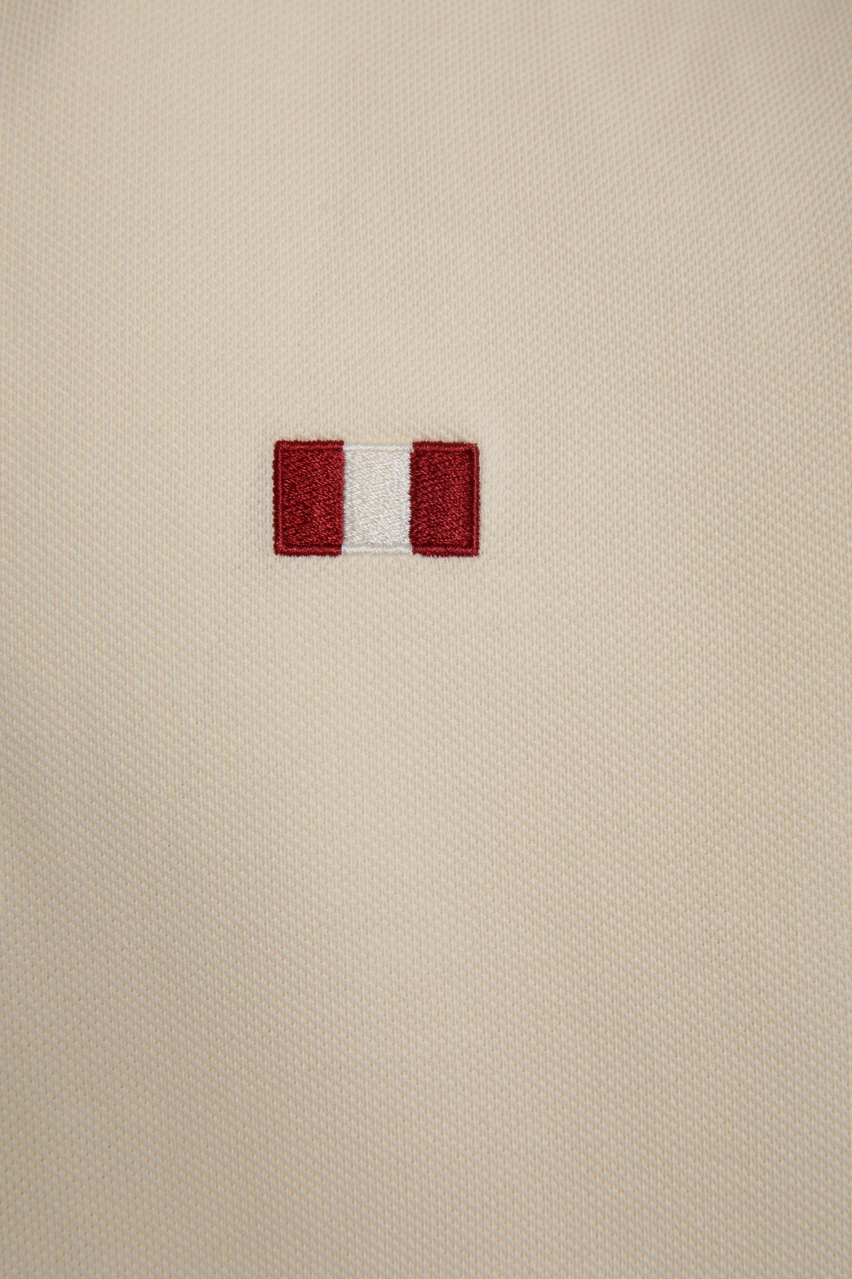 Poloshirt Aus Baumwolle In Elfenbein Mit Bally-Flagge - Homme - Bally - 04