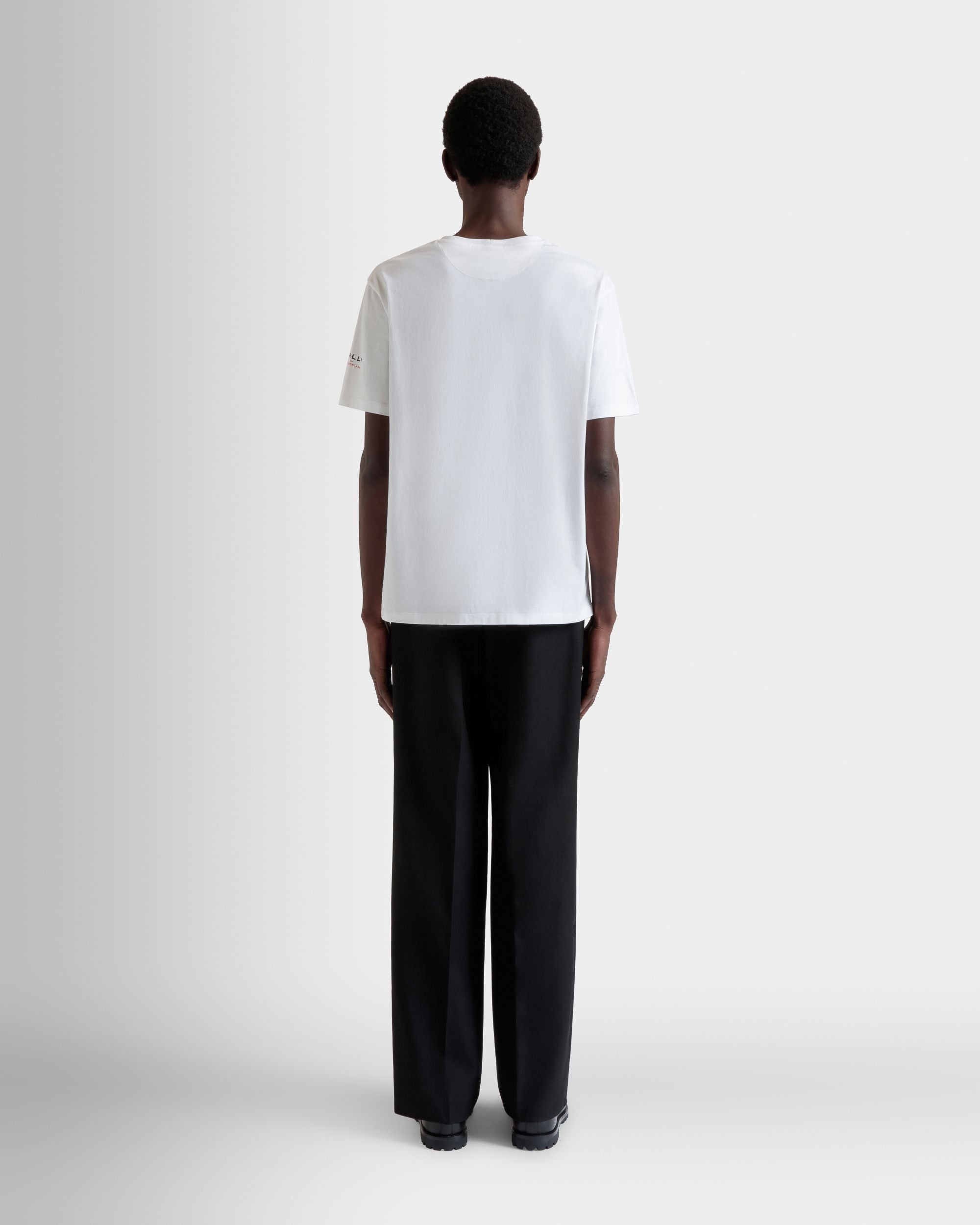 T-Shirt in White Cotton - Men's - Bally - 06