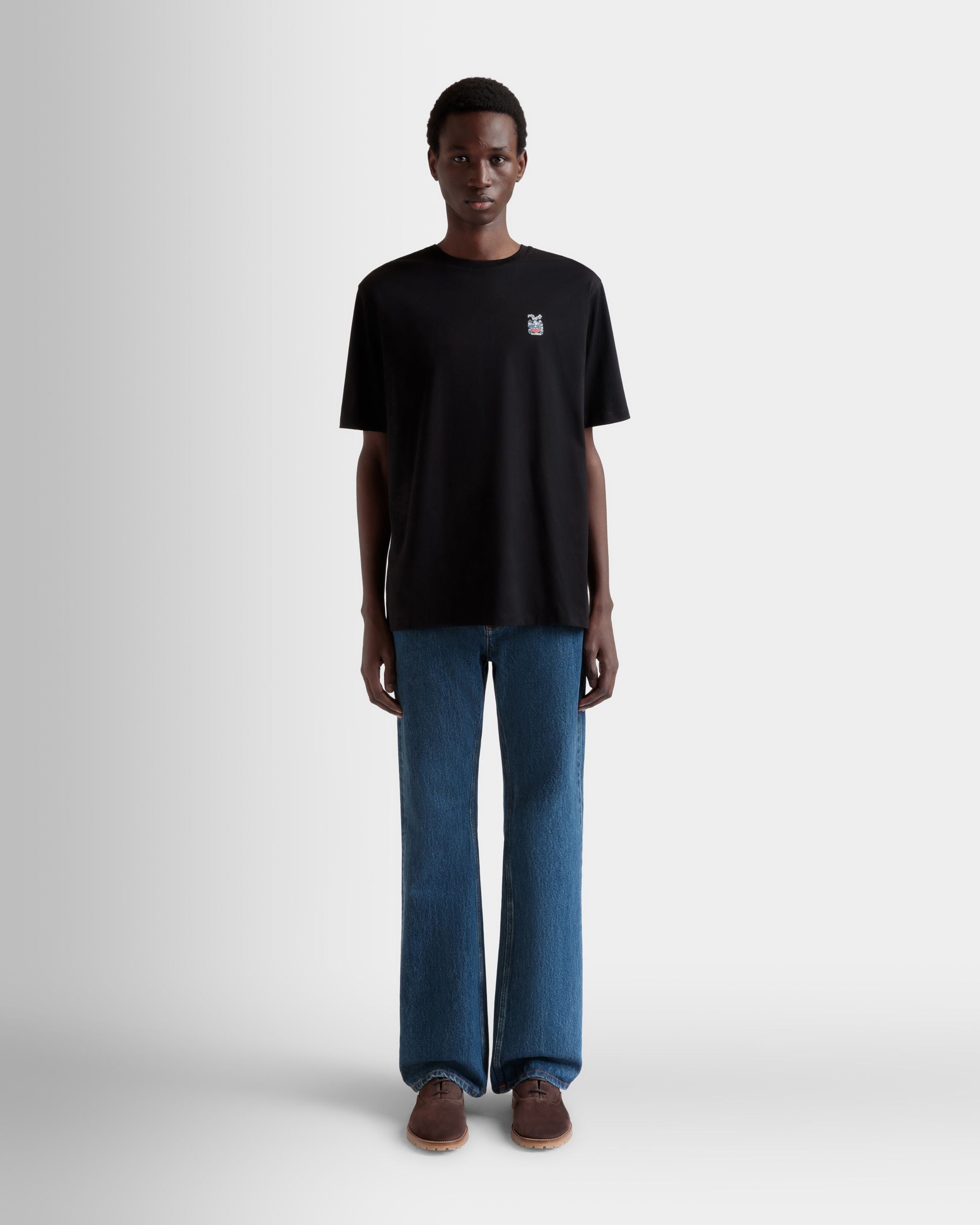 T-Shirt In Cotone Nero - Uomo - Bally - 02