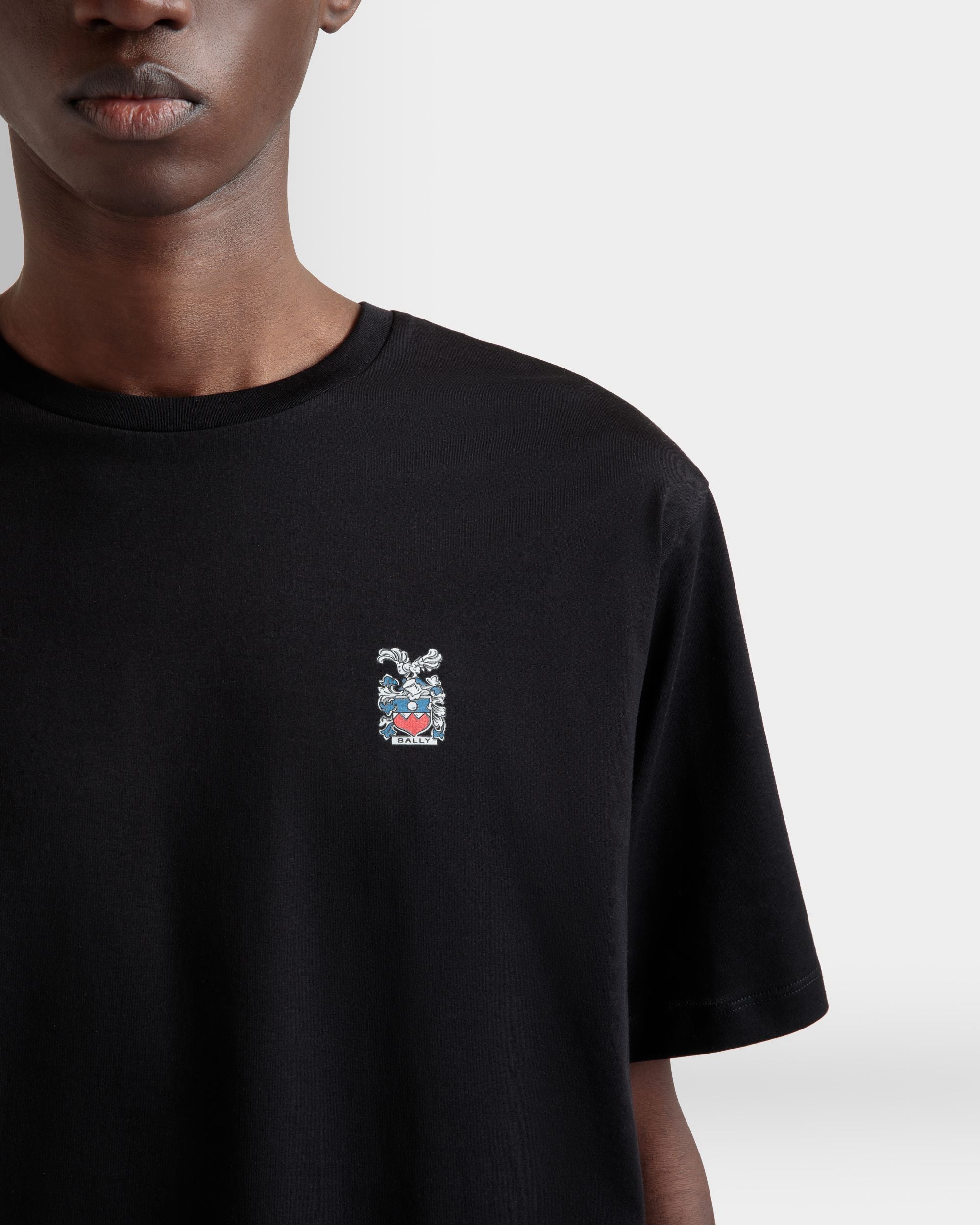T-Shirt In Cotone Nero - Uomo - Bally - 03
