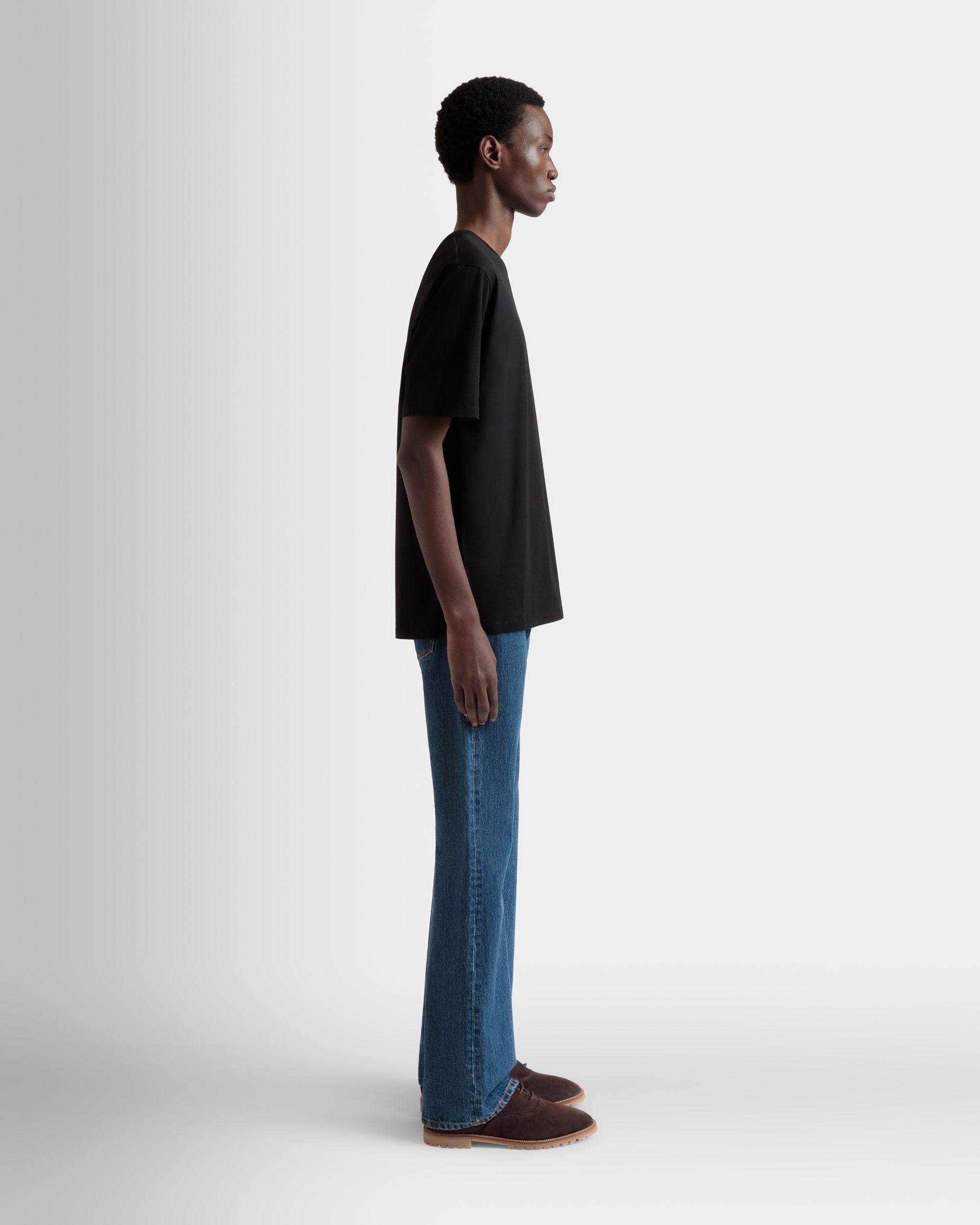 T-Shirt In Cotone Nero - Uomo - Bally - 05