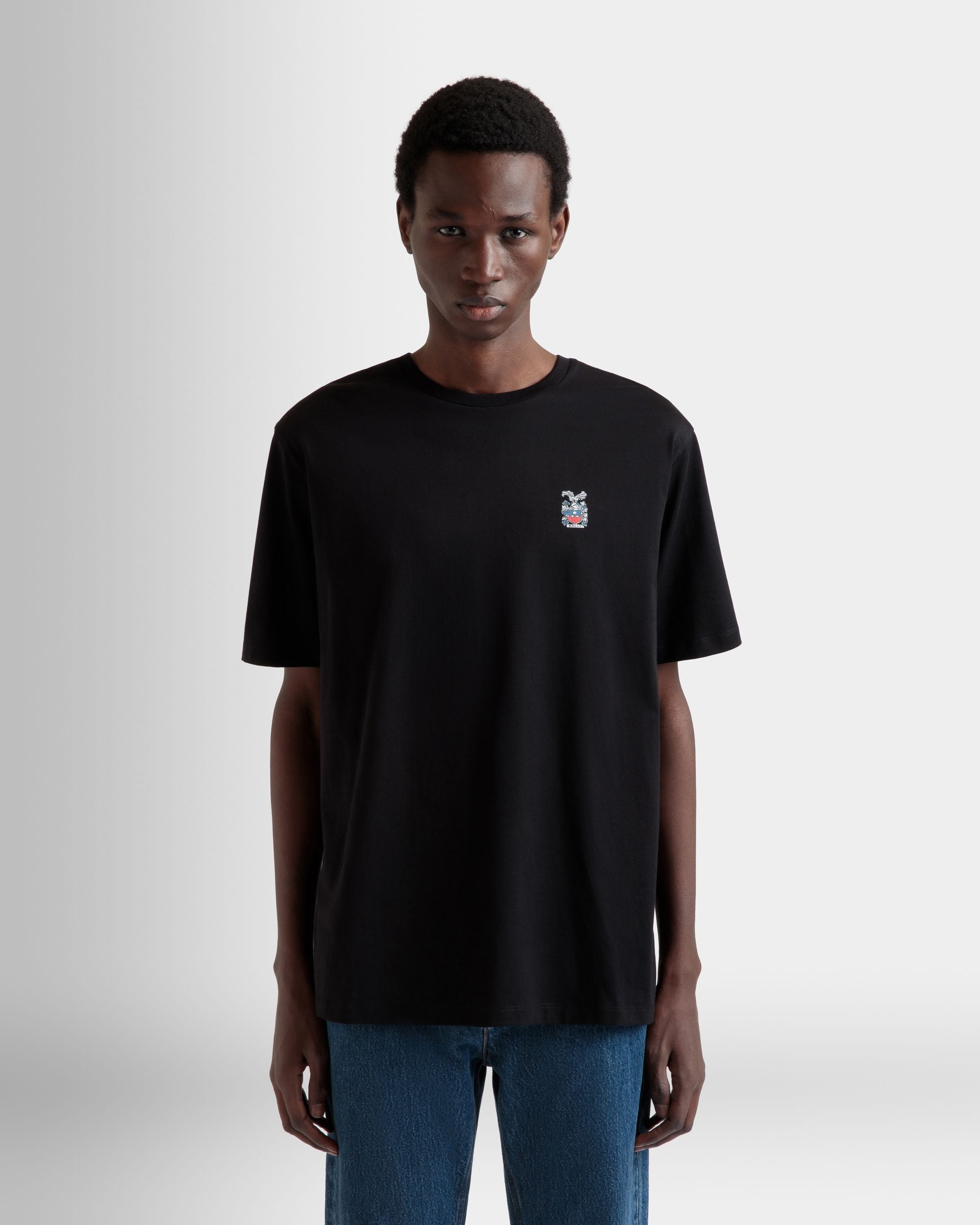 T-Shirt In Cotone Nero - Uomo - Bally - 08