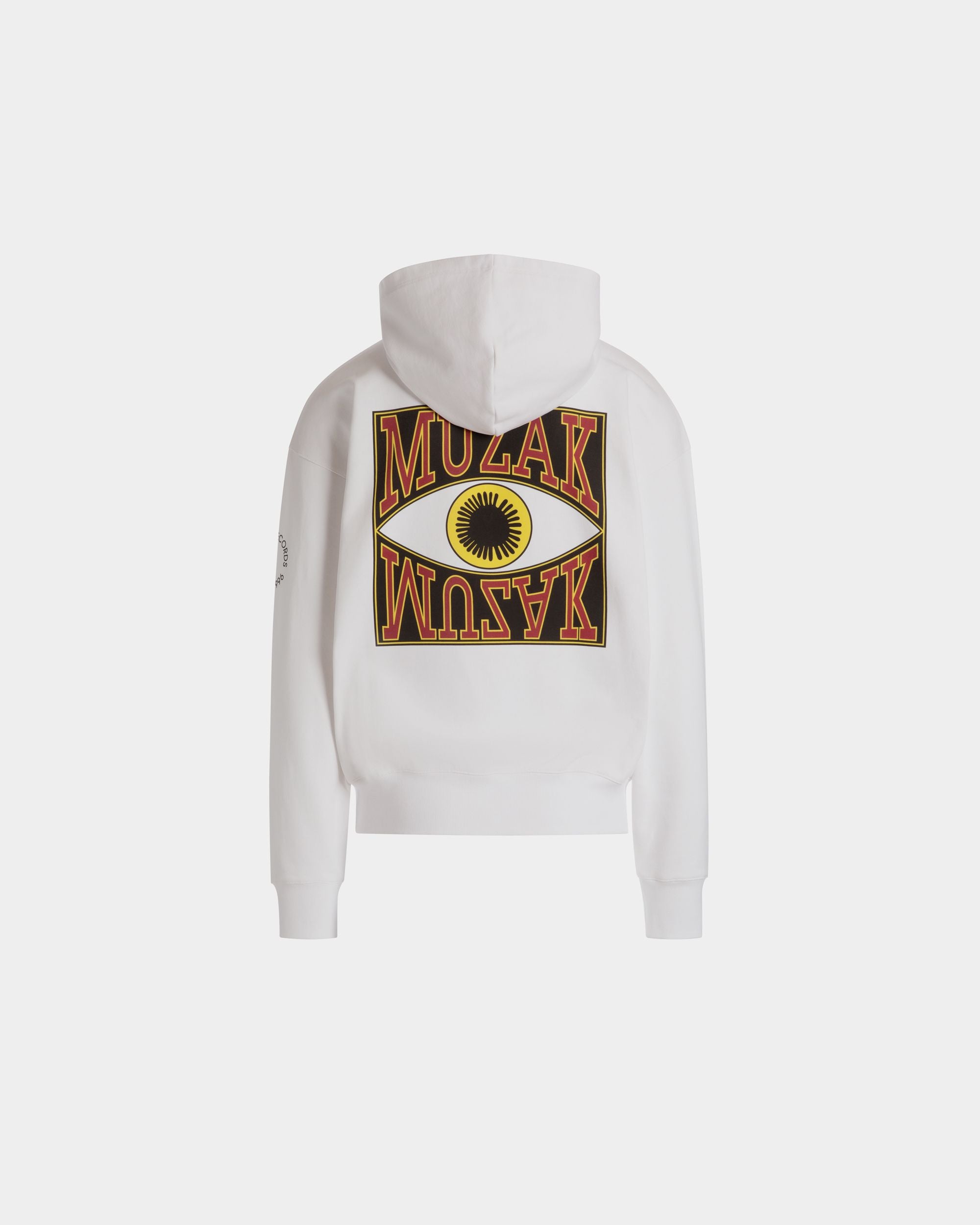Felpa Con Cappuccio DJ Leo Mas X Bally In Cotone Bianco Con Stampa Muzak - Uomo - Bally - 07