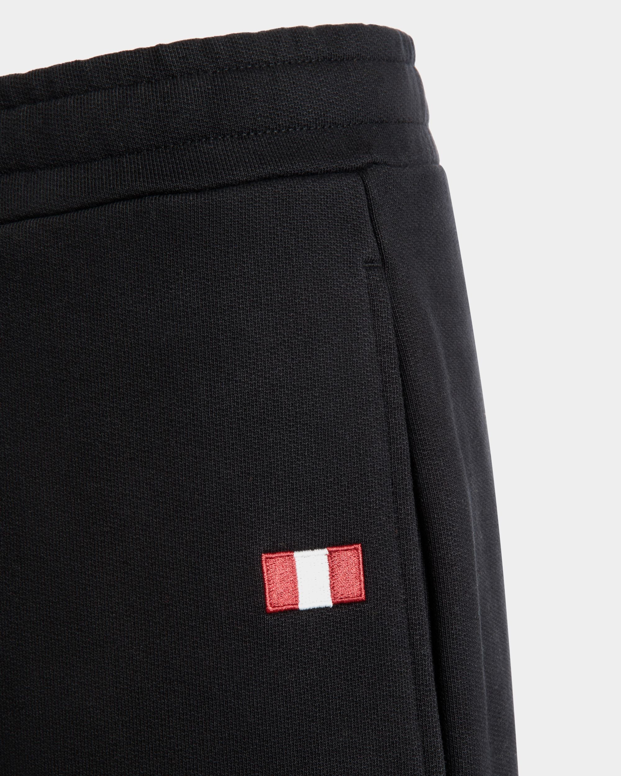 Sweatpants With a Bally Flag in Black Cotton - Men's - Bally - 03