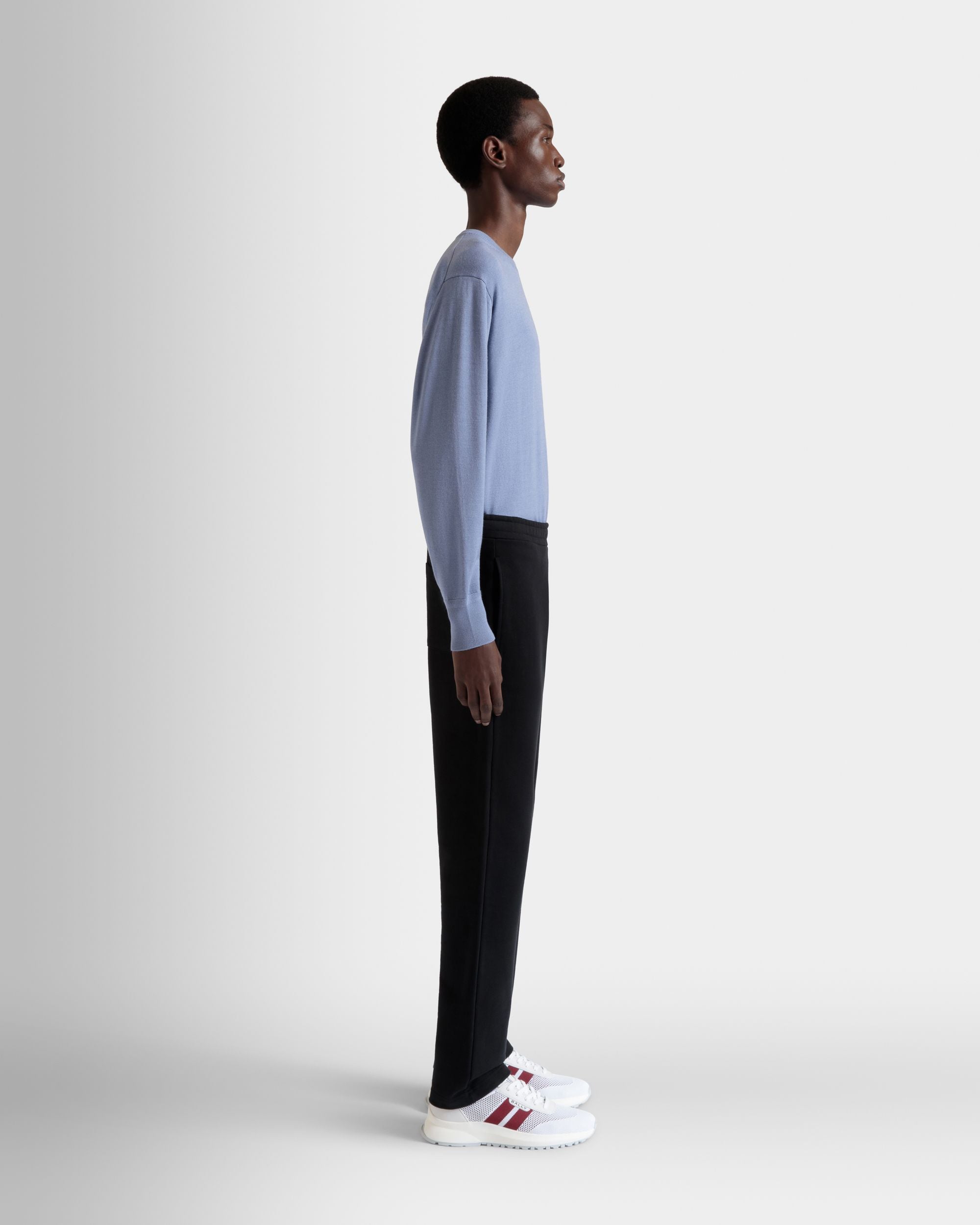 Sweatpants With a Bally Flag in Black Cotton - Men's - Bally - 06