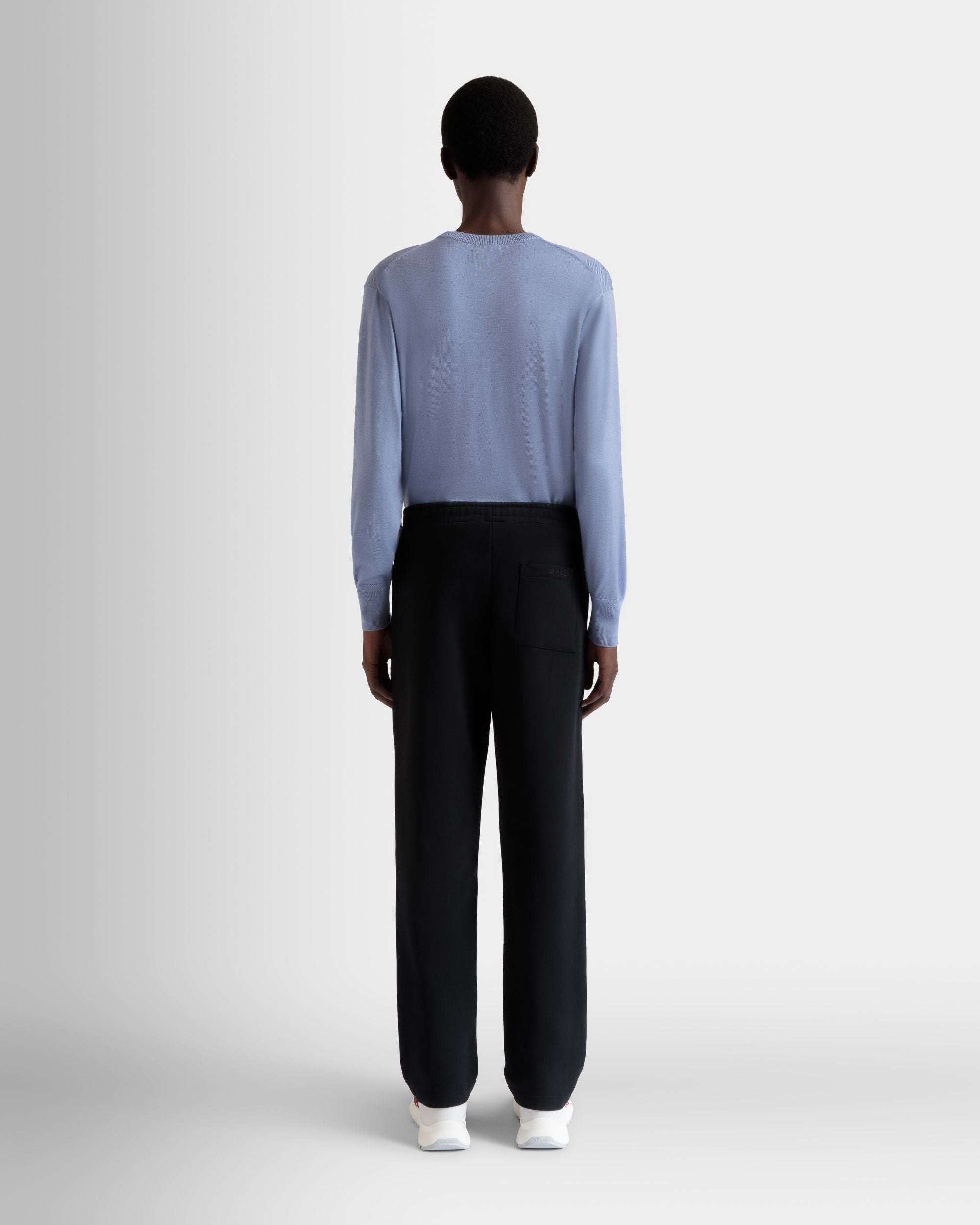 Sweatpants With a Bally Flag in Black Cotton - Men's - Bally - 07