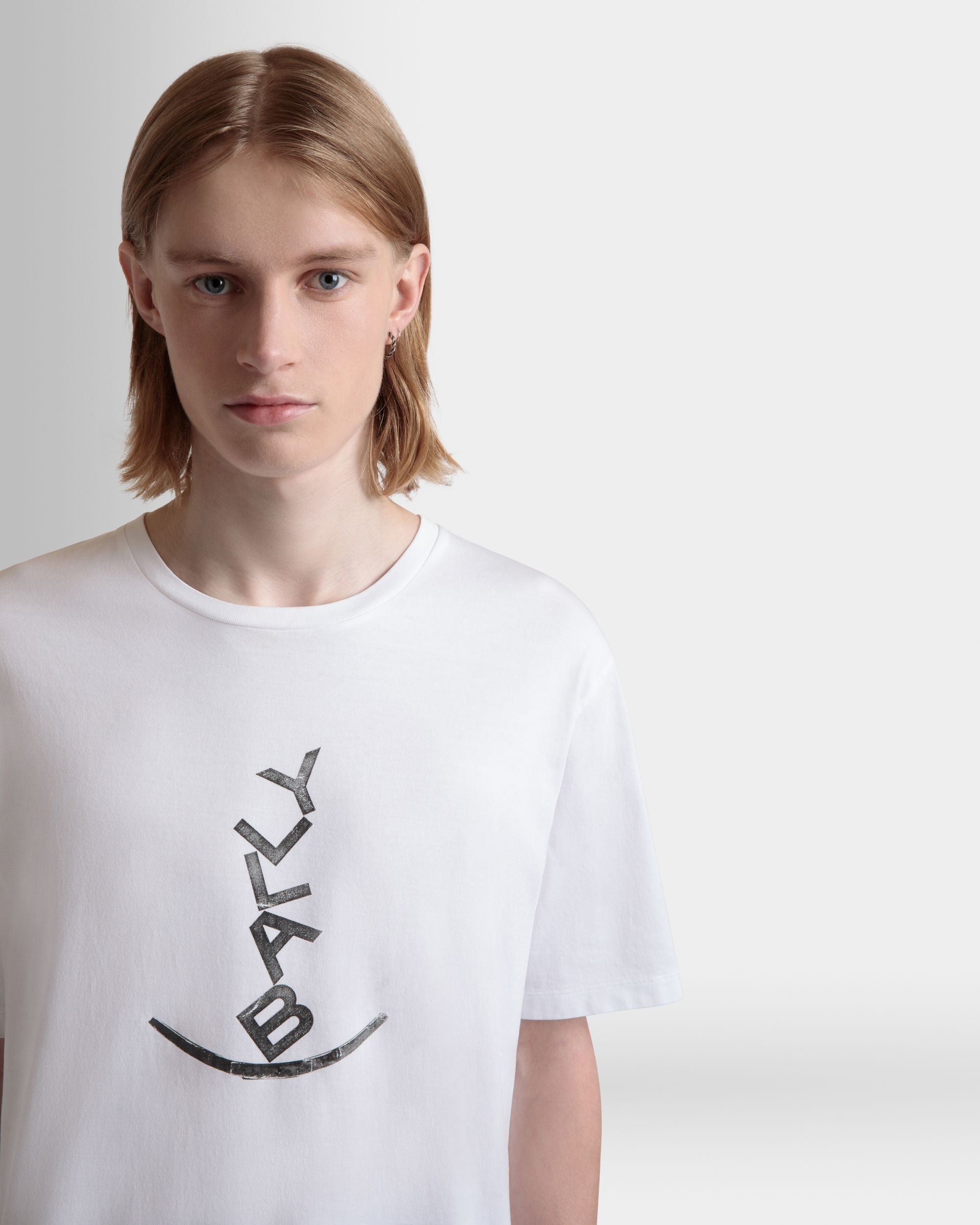 T-Shirt Mit Beni Bischof Rocking-Bally-Grafik Aus Weißer Baumwolle - Herren - Bally - 03