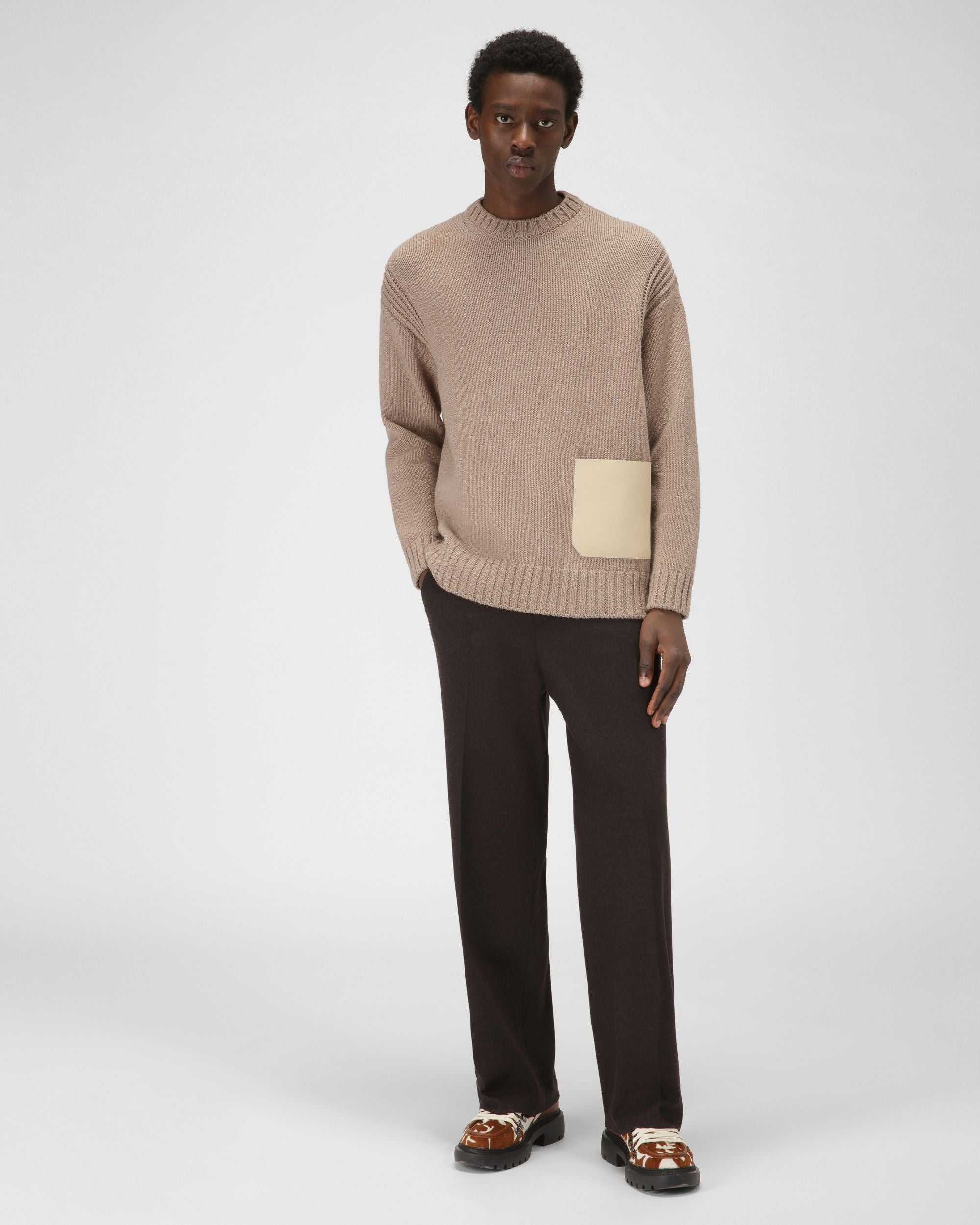 Wollpullover In Beige - Herren - Bally - 05
