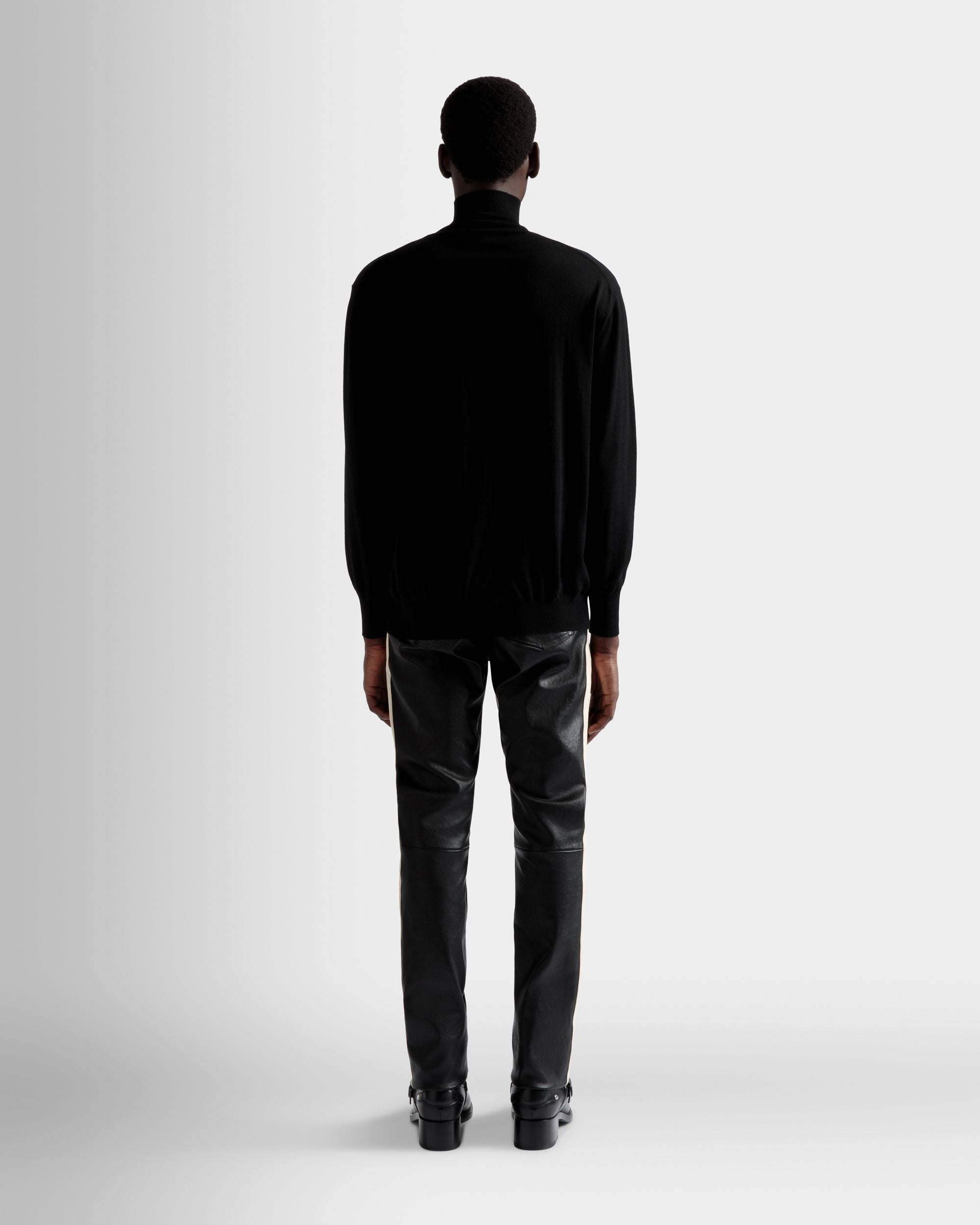 Maglione A Collo Alto In Lana Nera - Uomo - Bally - 06