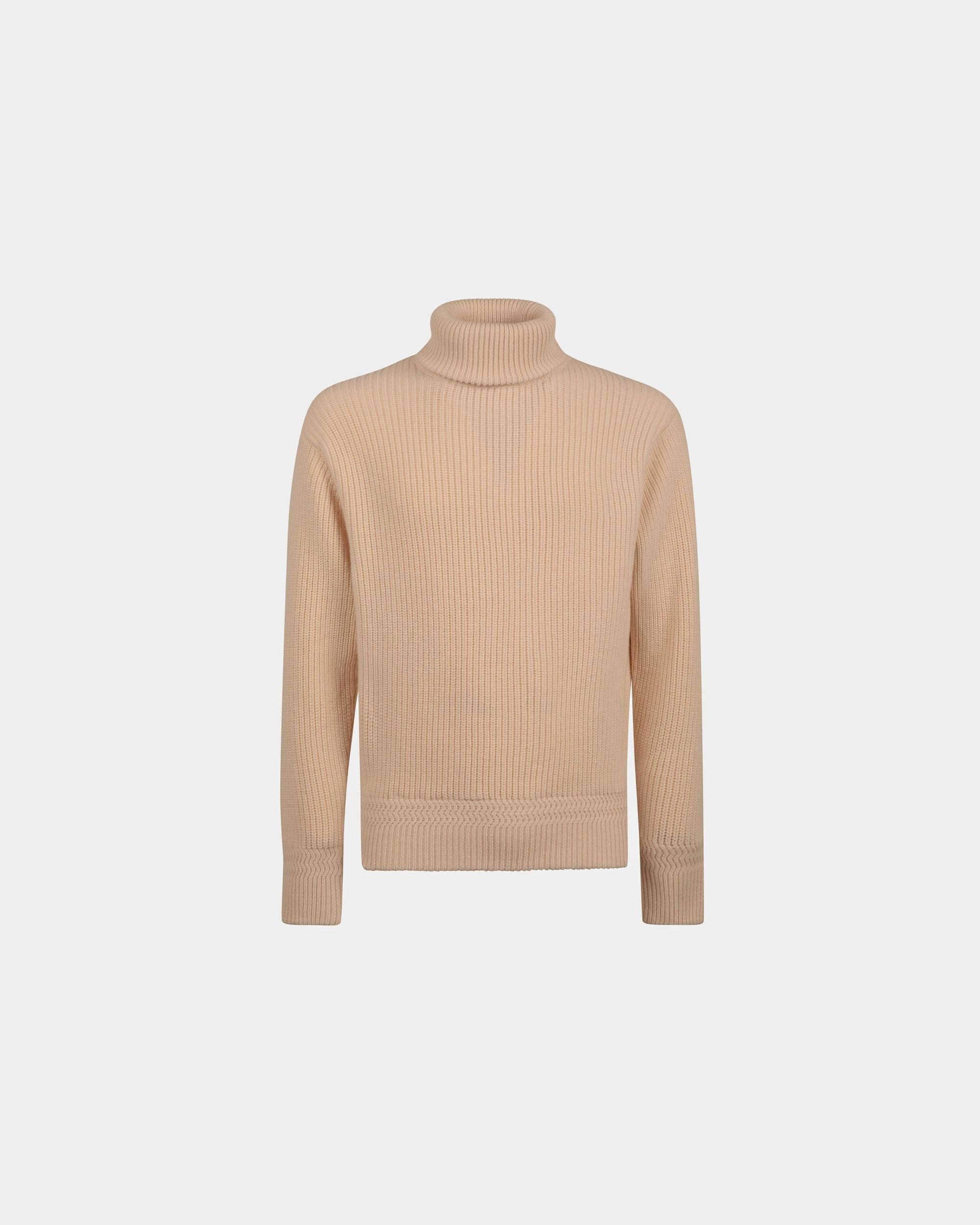 Pull À Col Roulé En Laine Beige - Homme - Bally - 01