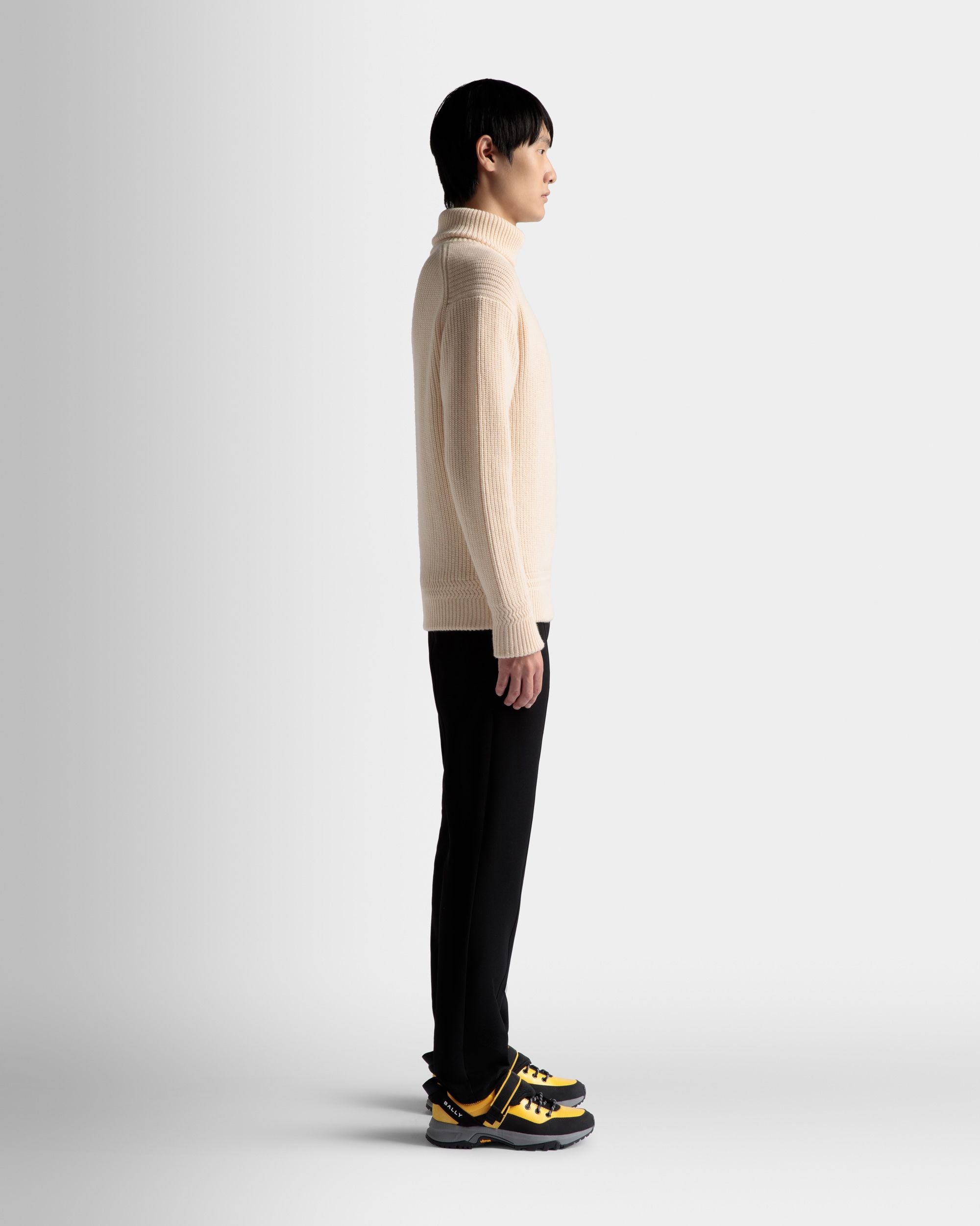 Pull À Col Roulé En Laine Beige - Homme - Bally - 05