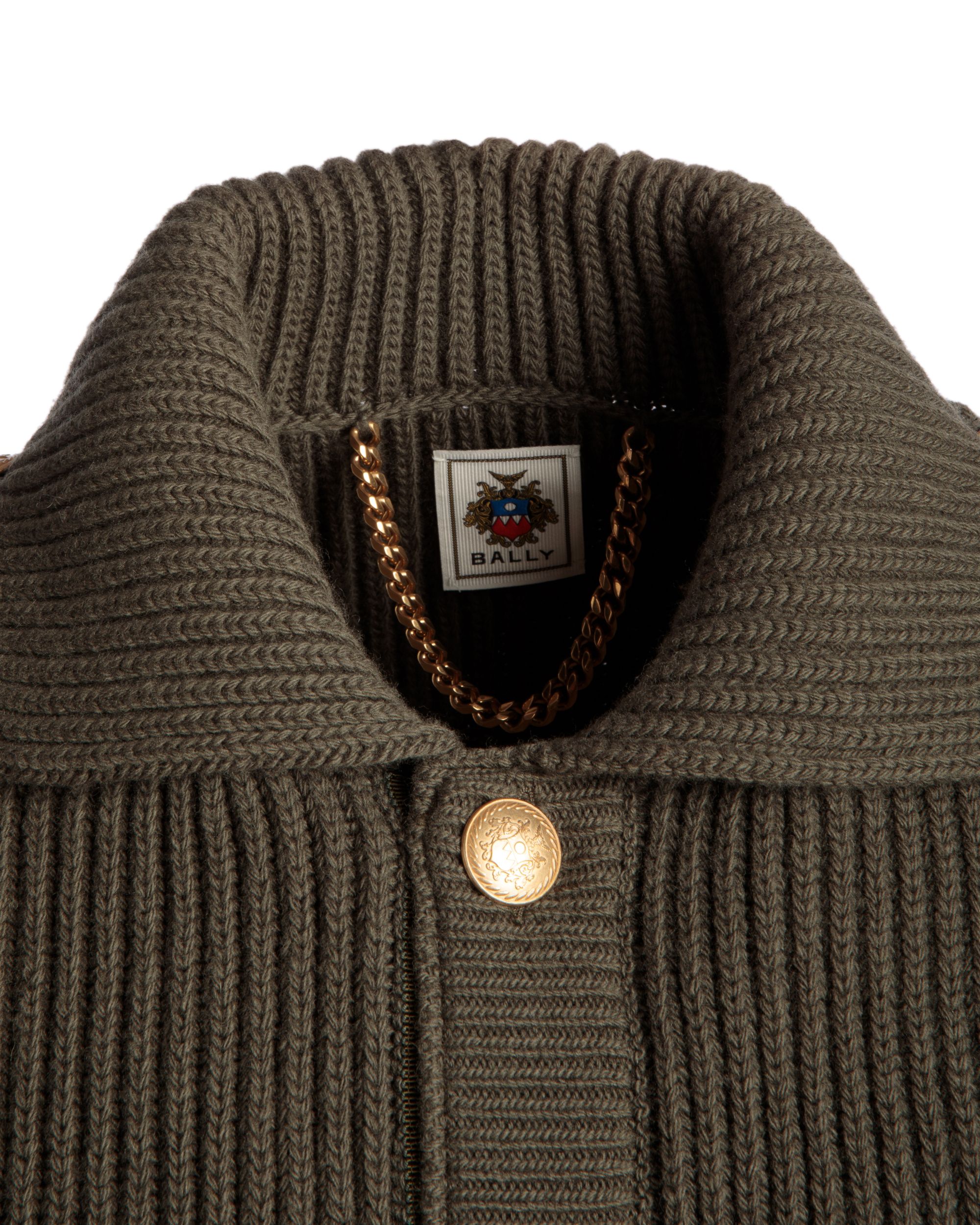 Cardigan Aus Wolle In Military Green Aus Der Adrien Brody Travel-Kollektion - Herren - Bally - 05
