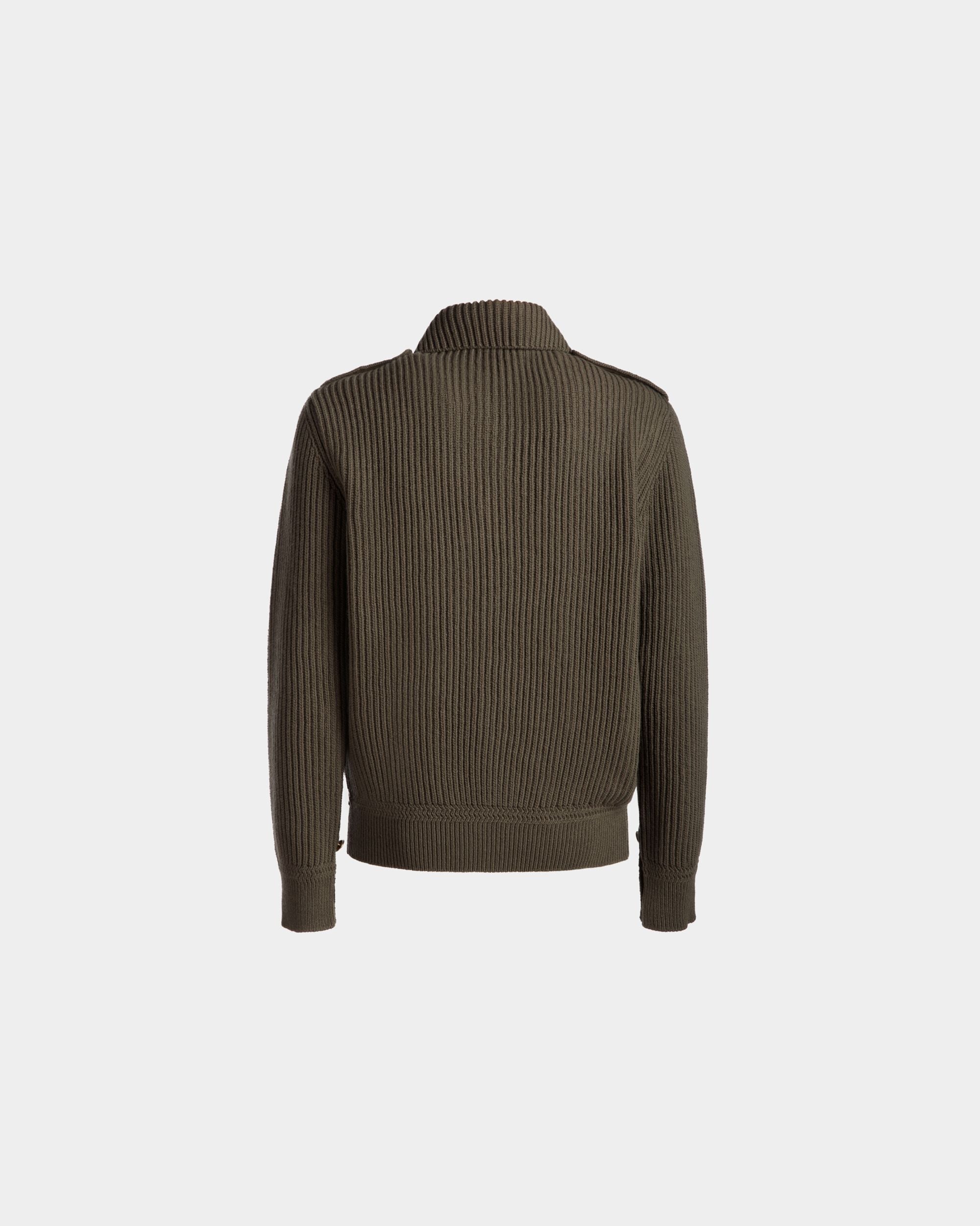Cardigan Aus Wolle In Military Green Aus Der Adrien Brody Travel-Kollektion - Herren - Bally - 09