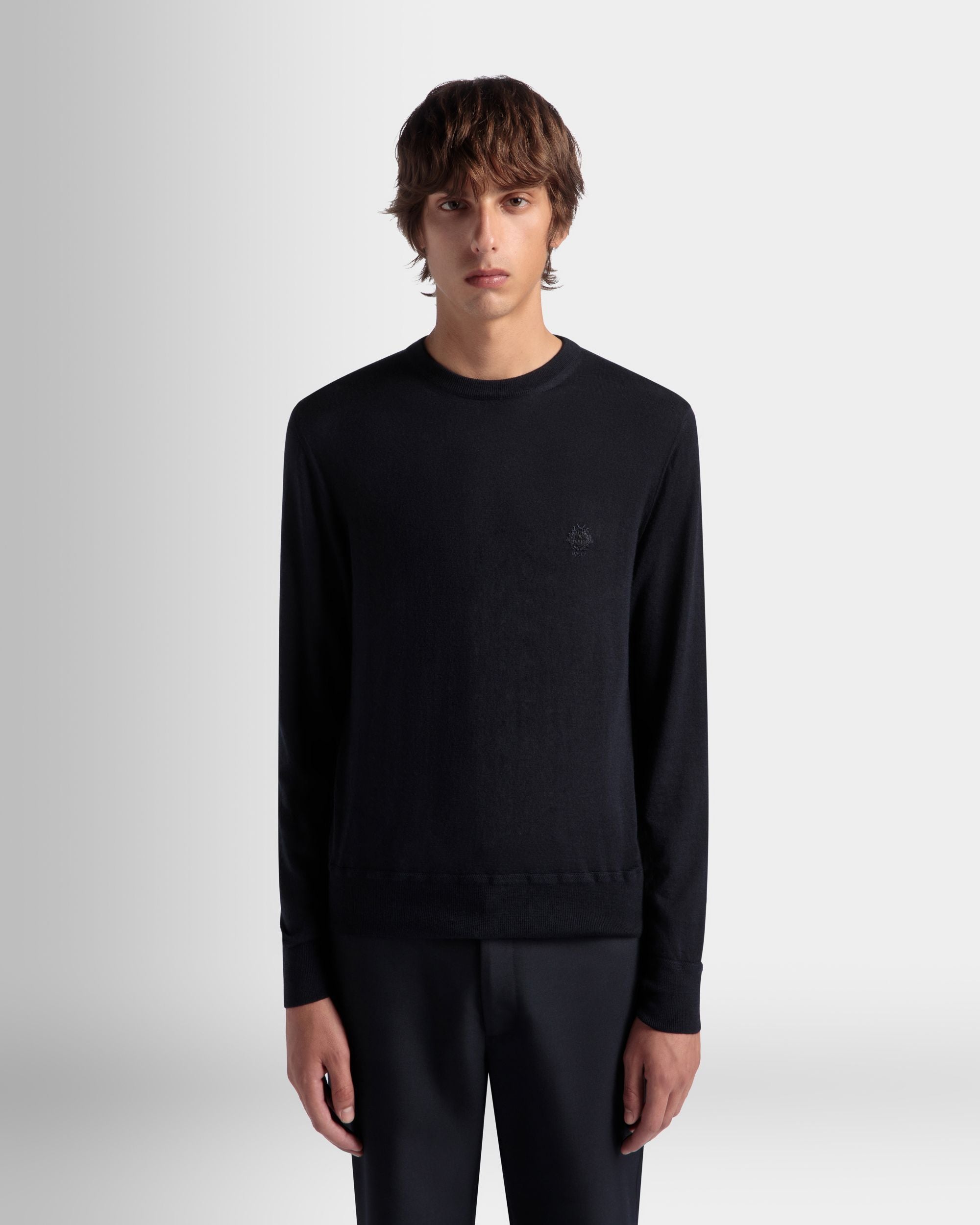 Pull Ras-Du-Cou Collection Voyage Adrien Brody En Cachemire Navy Blue - Homme - Bally - 03
