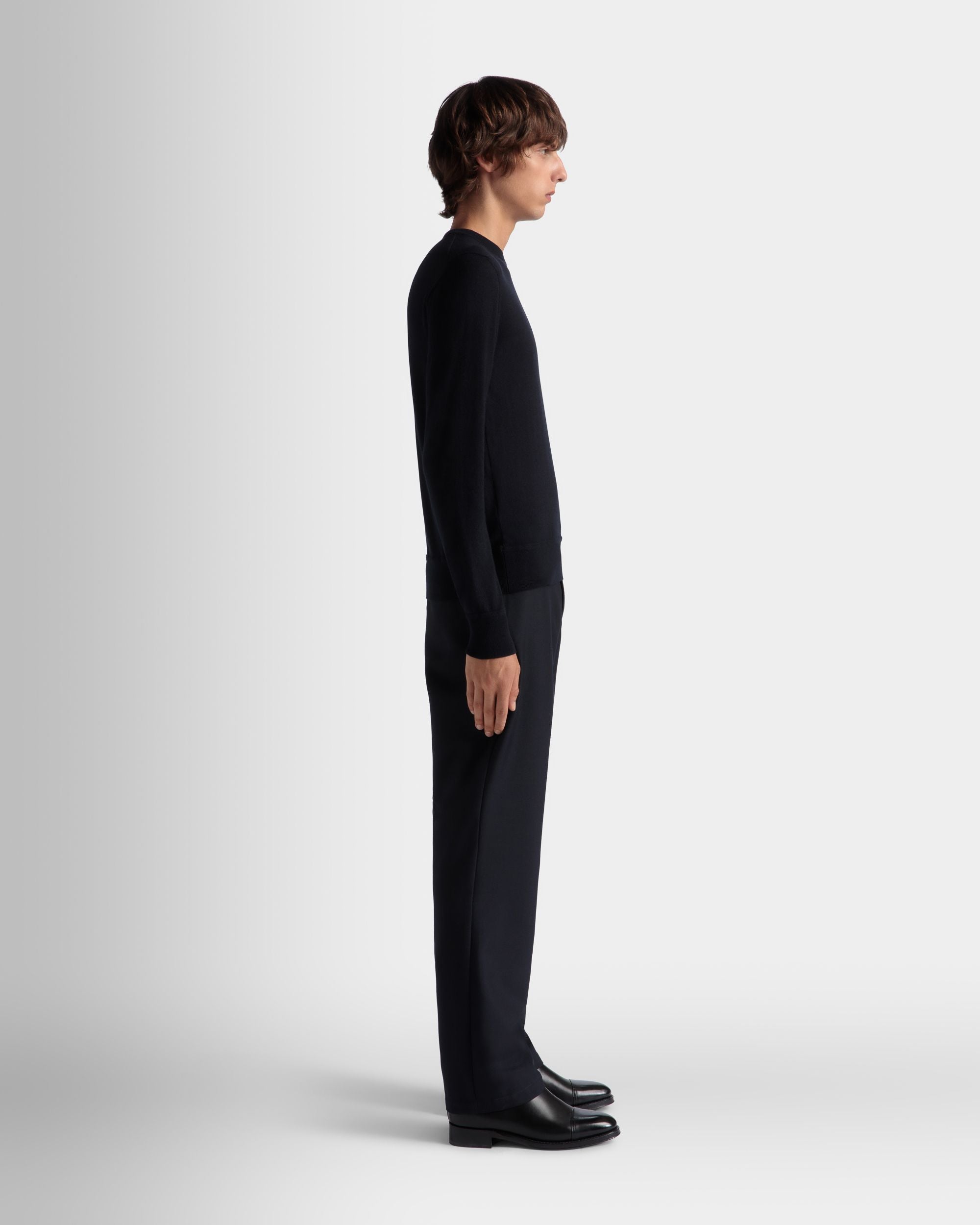 Pull Ras-Du-Cou Collection Voyage Adrien Brody En Cachemire Navy Blue - Homme - Bally - 07