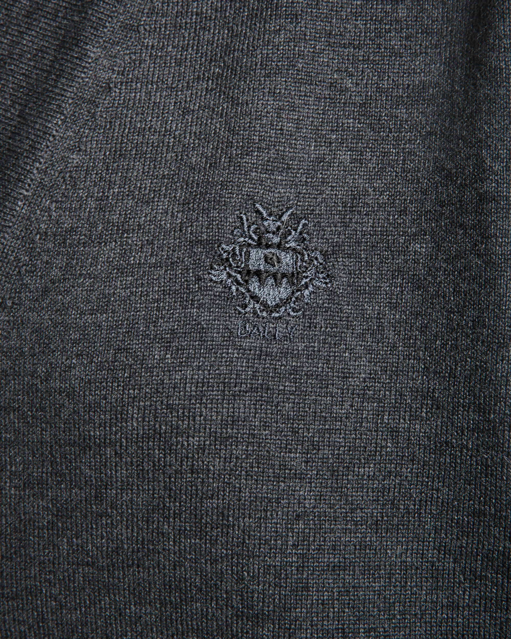 Cardigan Aus Wolle In Dunkelgrau Mit Bally Crest Logo - Uomo - Bally - 02