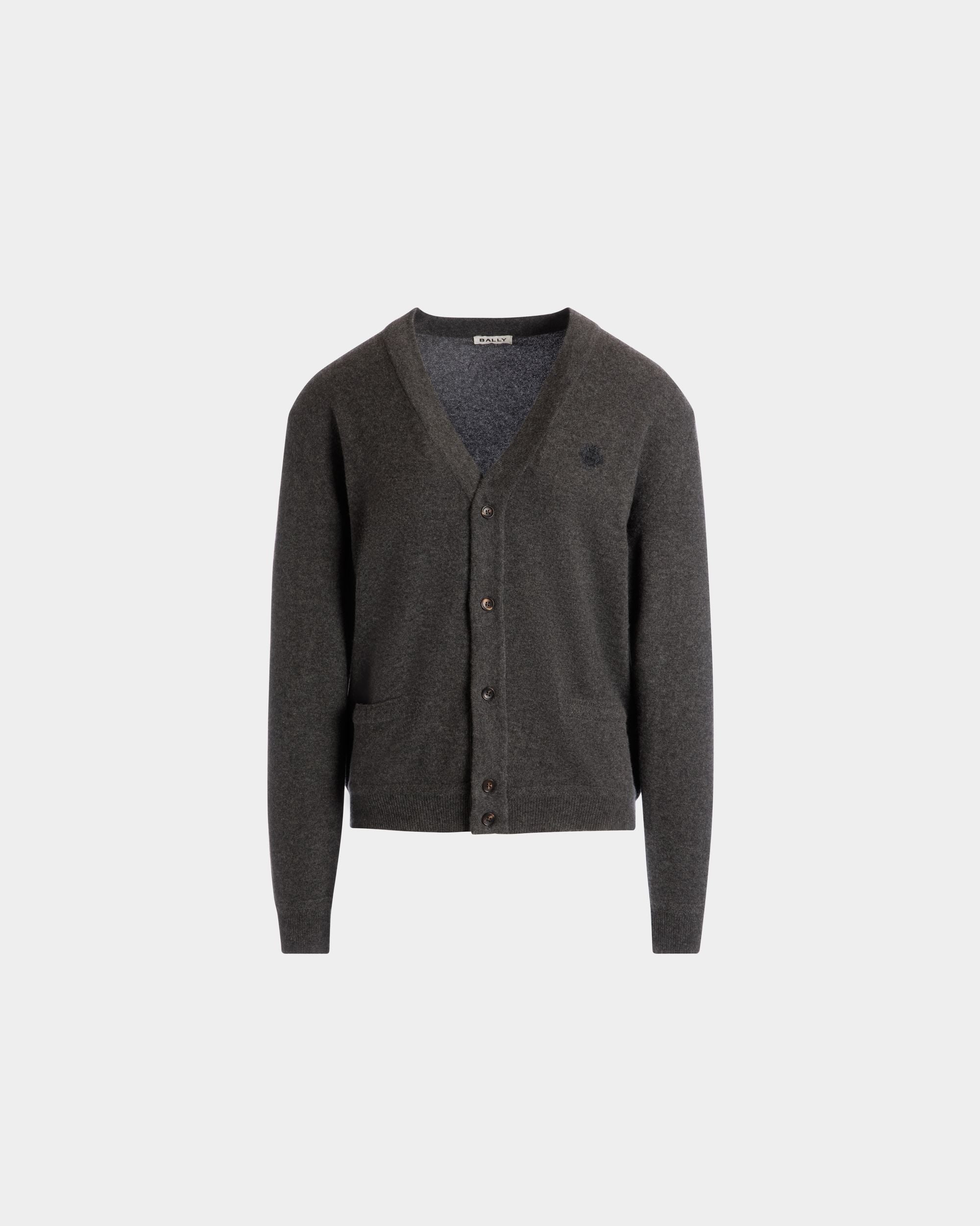 Cardigan Aus Kaschmir In Dunkelgrau Mit Bally Crest-Logo - Herren - Bally - 01