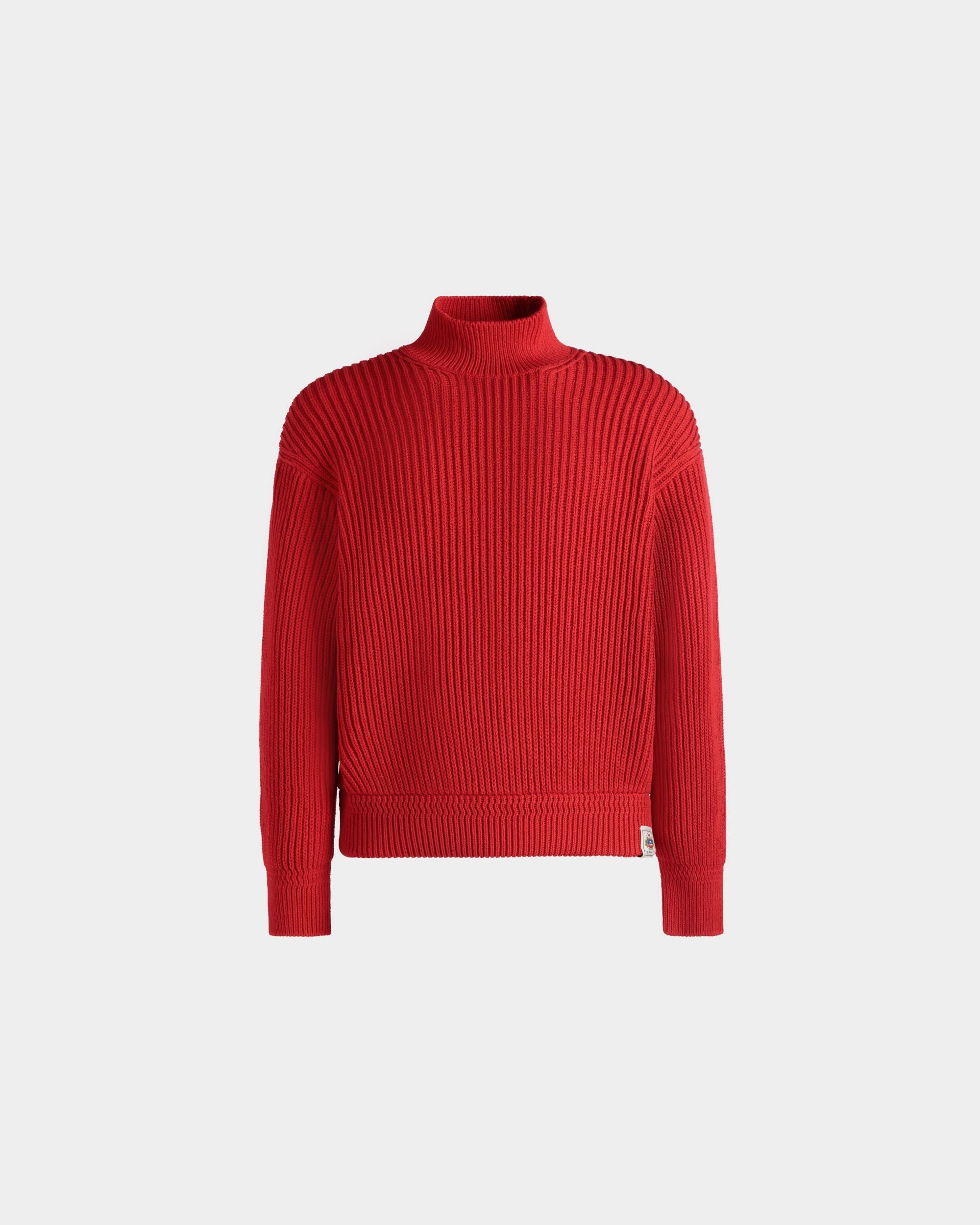 Pull À Col Roulé En Coton Candy Red - Homme - Bally - 01