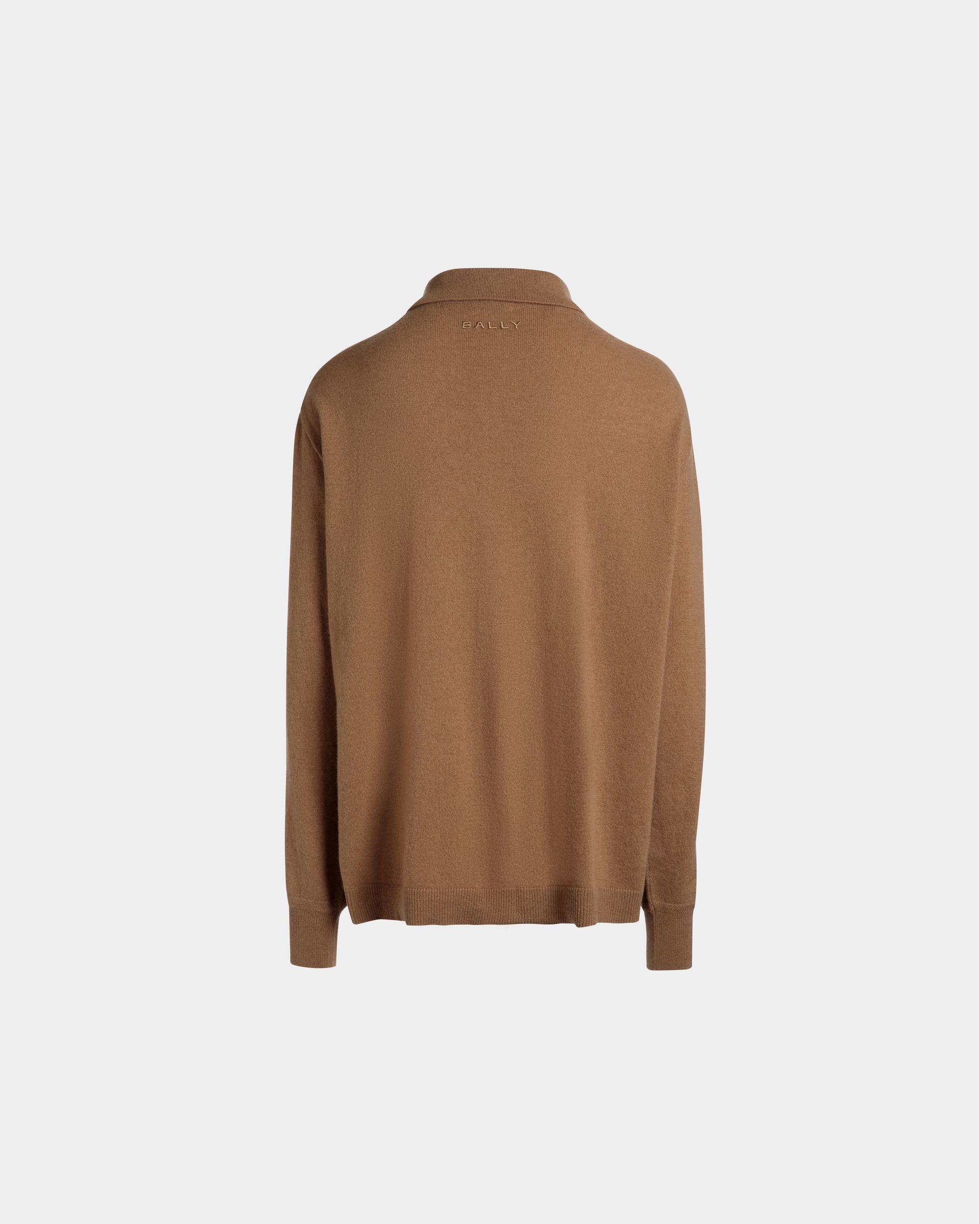 Long Sleeve Shirt With Logo in Brown Cashmere - Men's - Bally - 07
