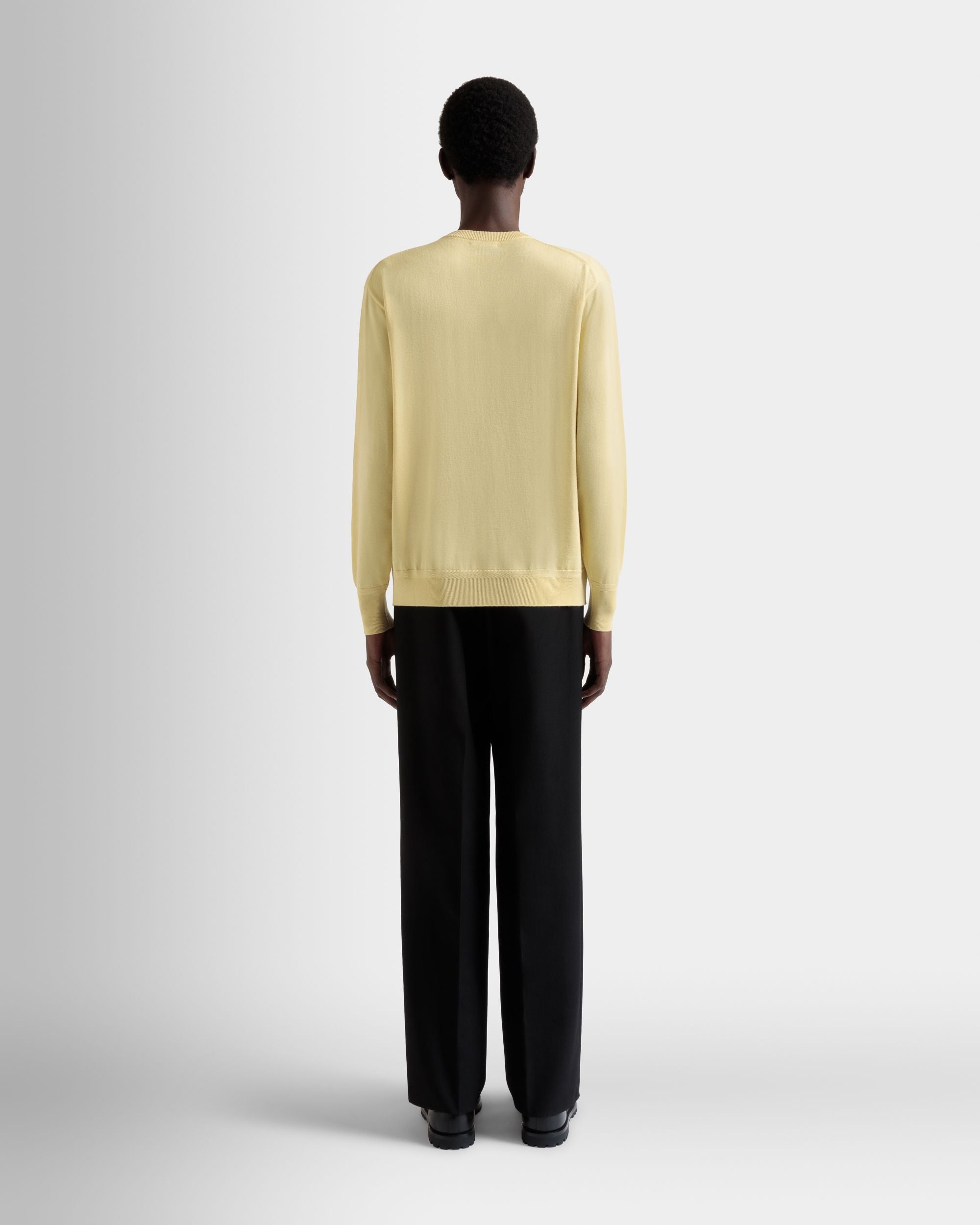 Maglione Girocollo In Misto Lana E Cashmere Dusty Yellow - Uomo - Bally - 06