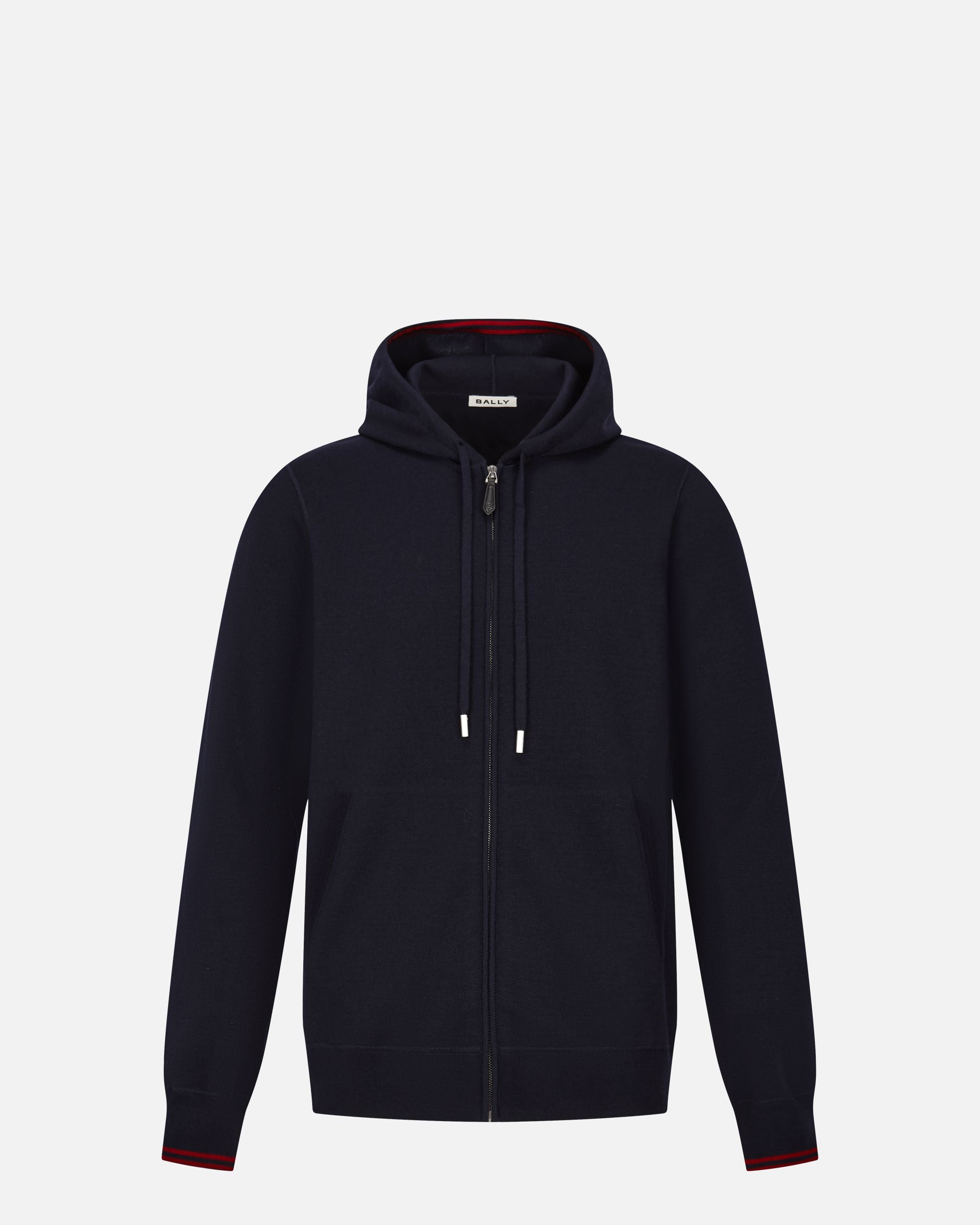 Maglia Con Cappuccio In Lana Navy Blue - Uomo - Bally - 01