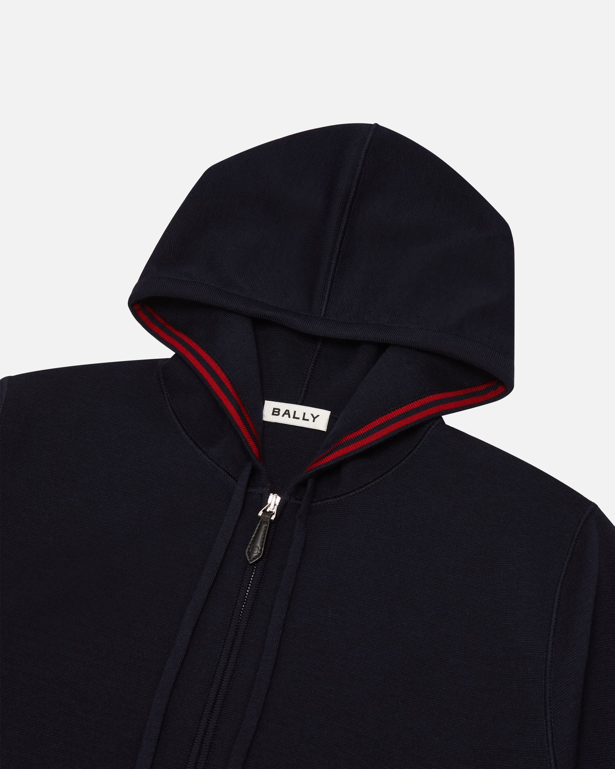 Maglia Con Cappuccio In Lana Navy Blue - Uomo - Bally - 03